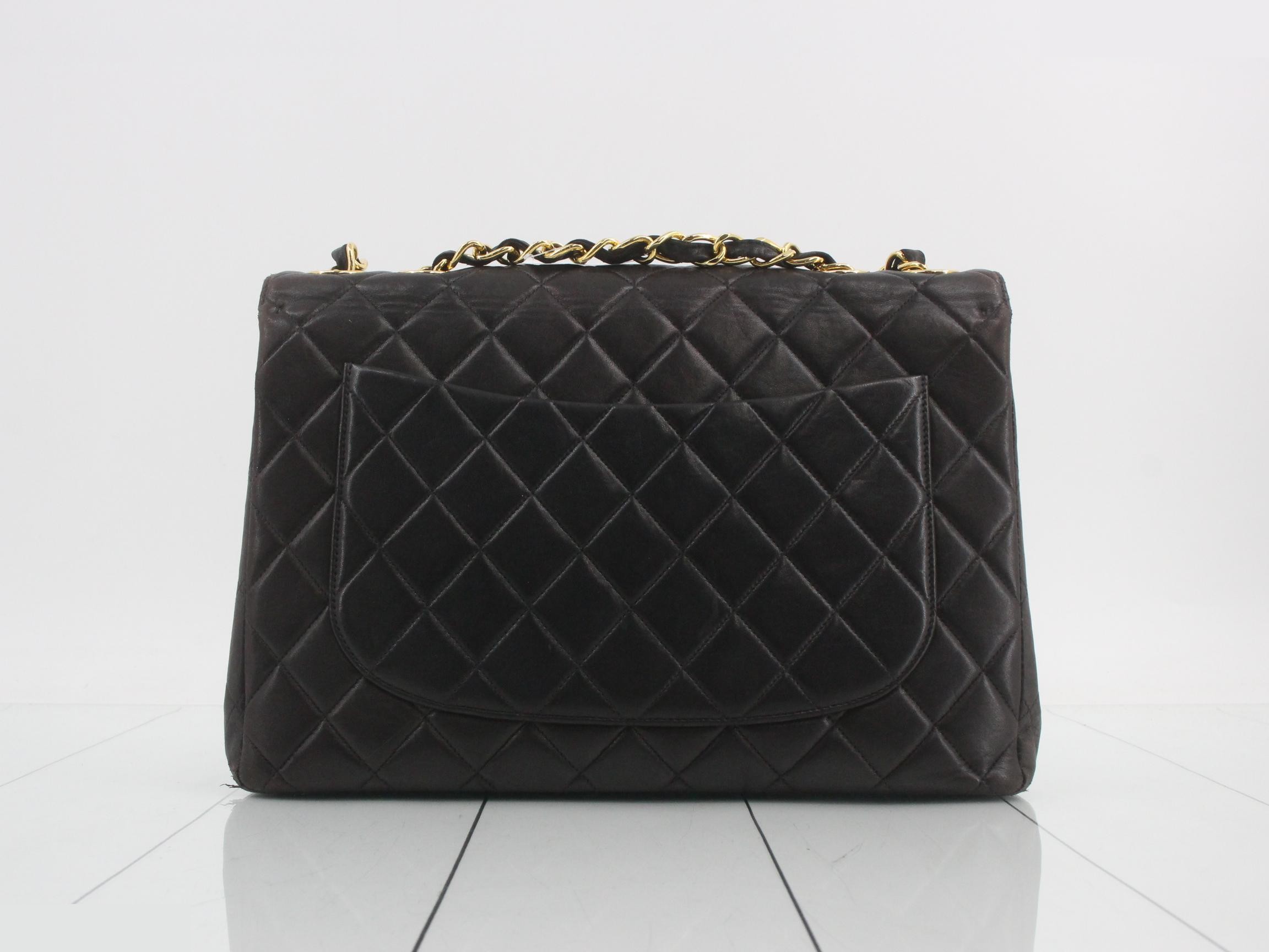 Matelassé chain shoulder bag, black, with seal, serial number 3. — view 2