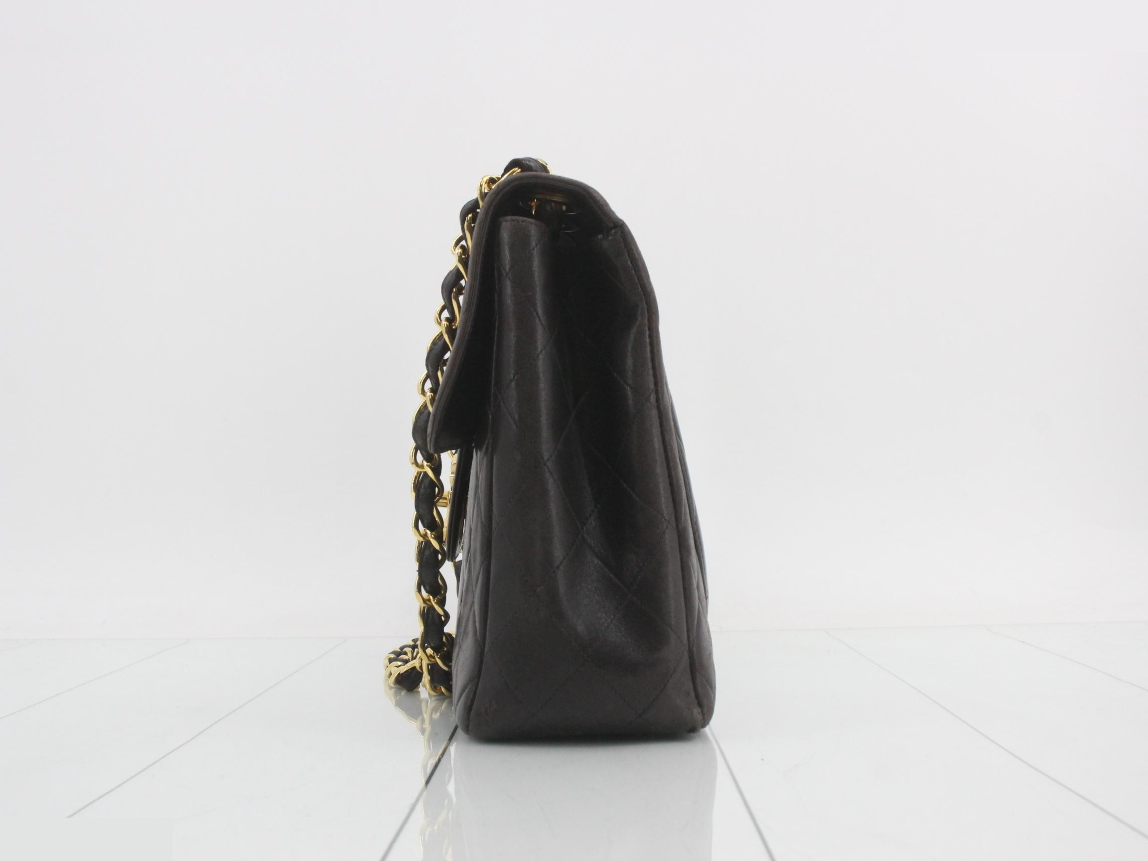 Matelassé chain shoulder bag, black, with seal, serial number 3. — view 3