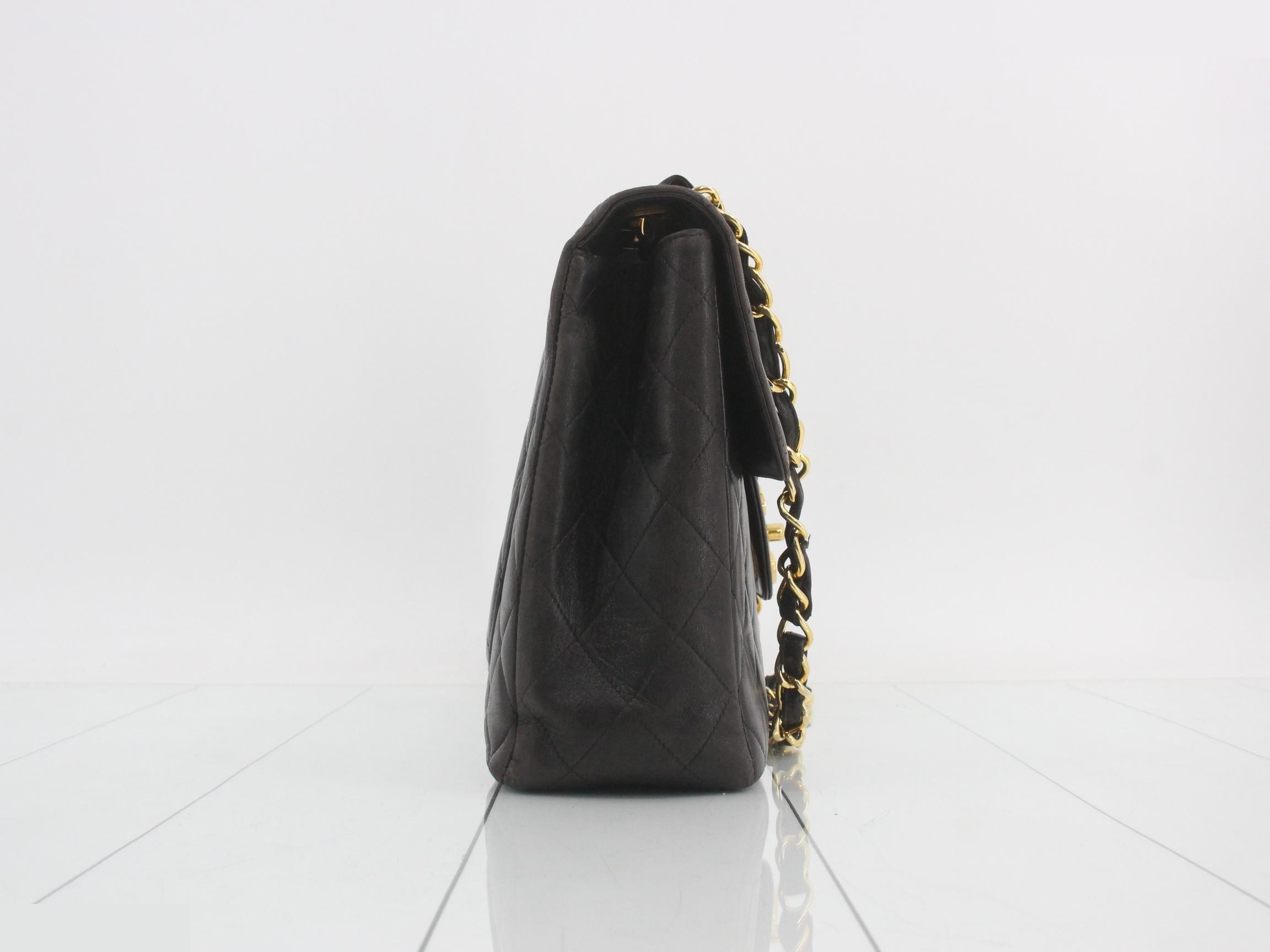Matelassé chain shoulder bag, black, with seal, serial number 3. — view 4