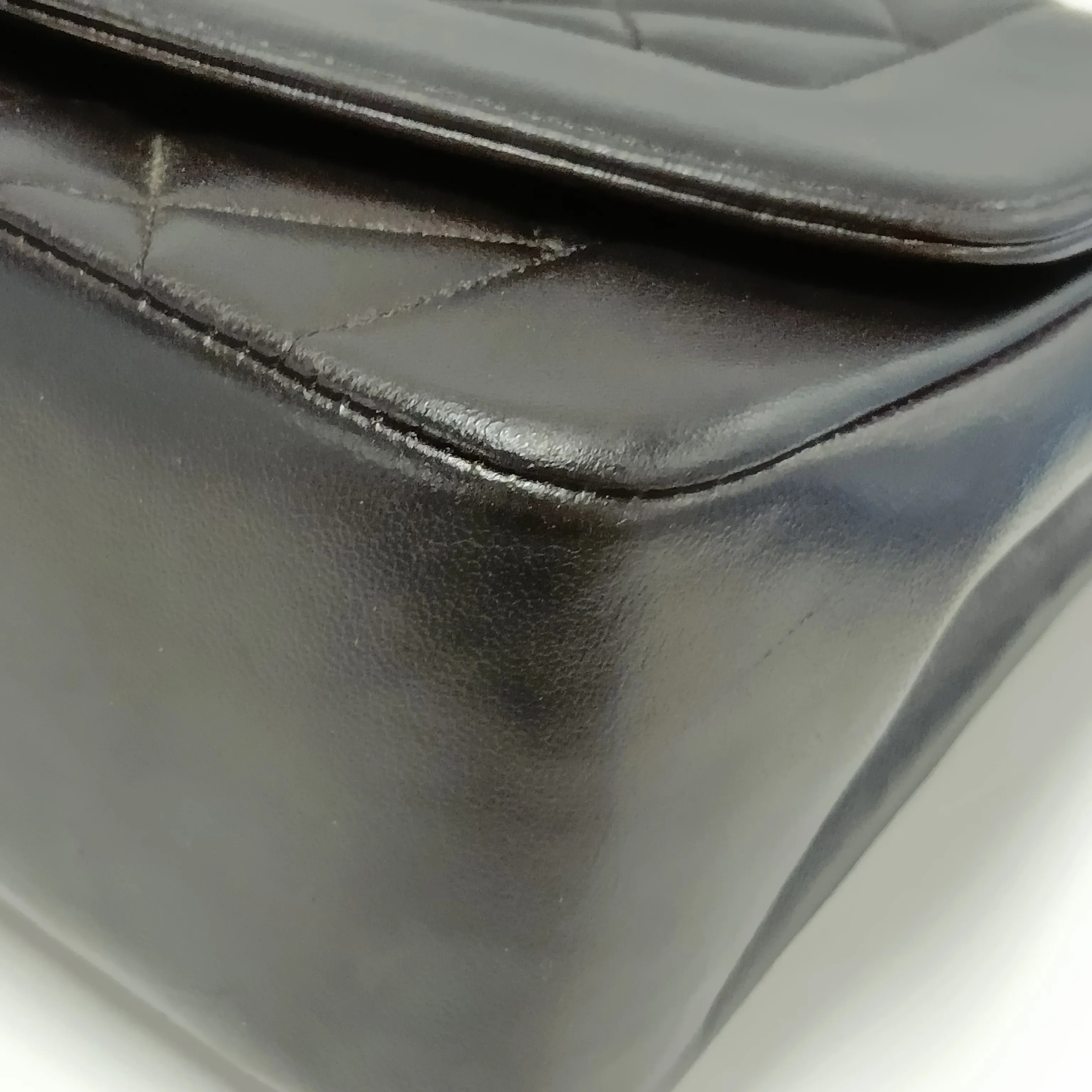 Matelassé Lambskin Single Flap Single Chain Bag, Diana Flap, Black with Gold Hardware, 3755677, Series 3 — view 11