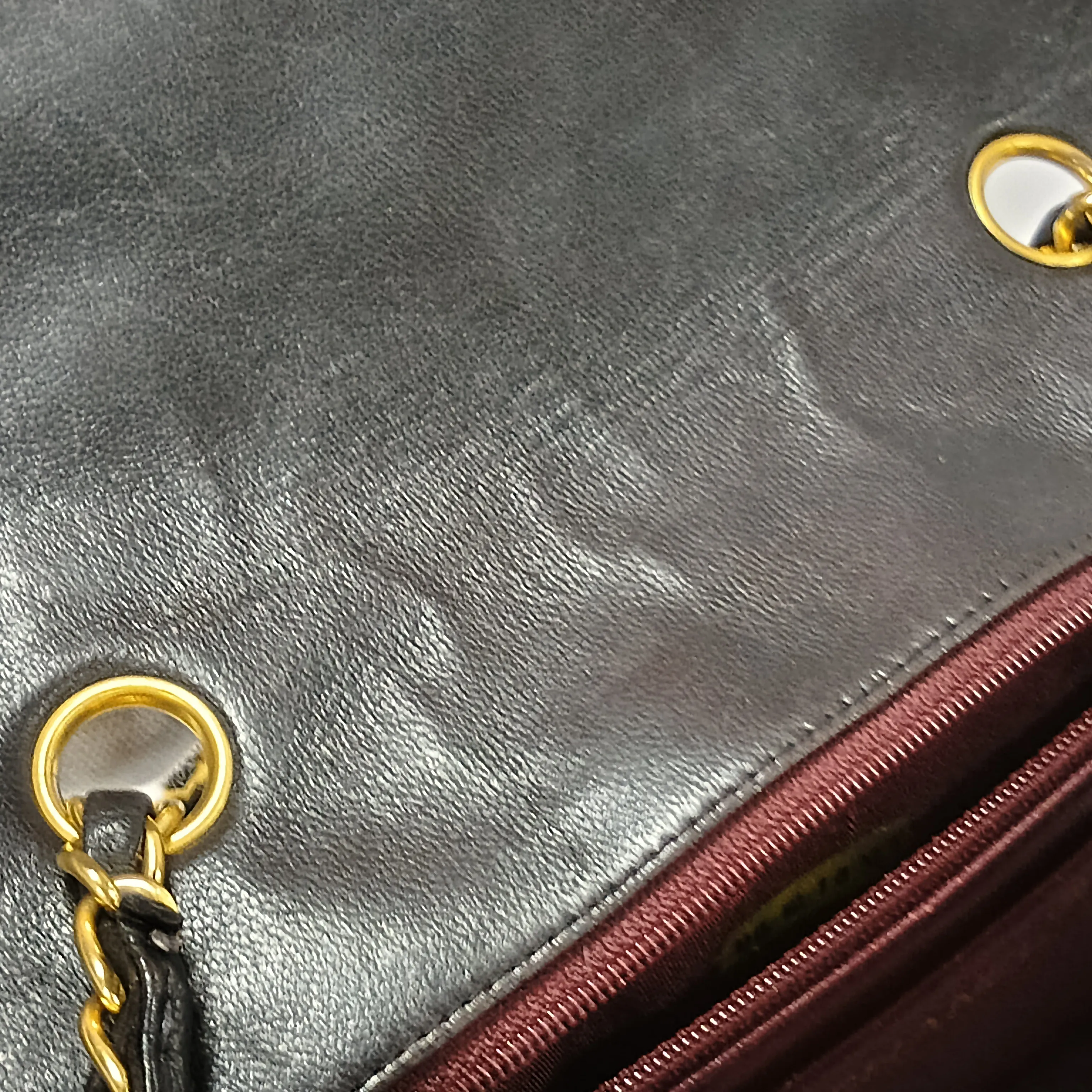 Matelassé Lambskin Single Flap Single Chain Bag, Diana Flap, Black with Gold Hardware, 3755677, Series 3 — view 13
