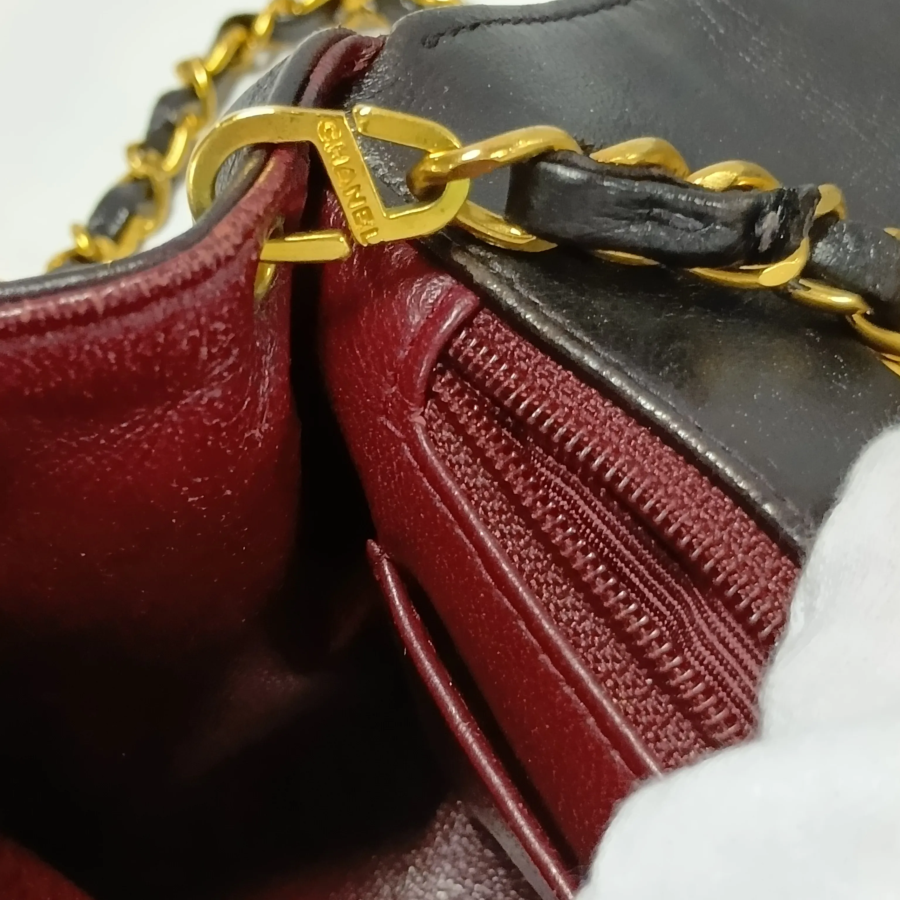 Matelassé Lambskin Single Flap Single Chain Bag, Diana Flap, Black with Gold Hardware, 3755677, Series 3 — view 14