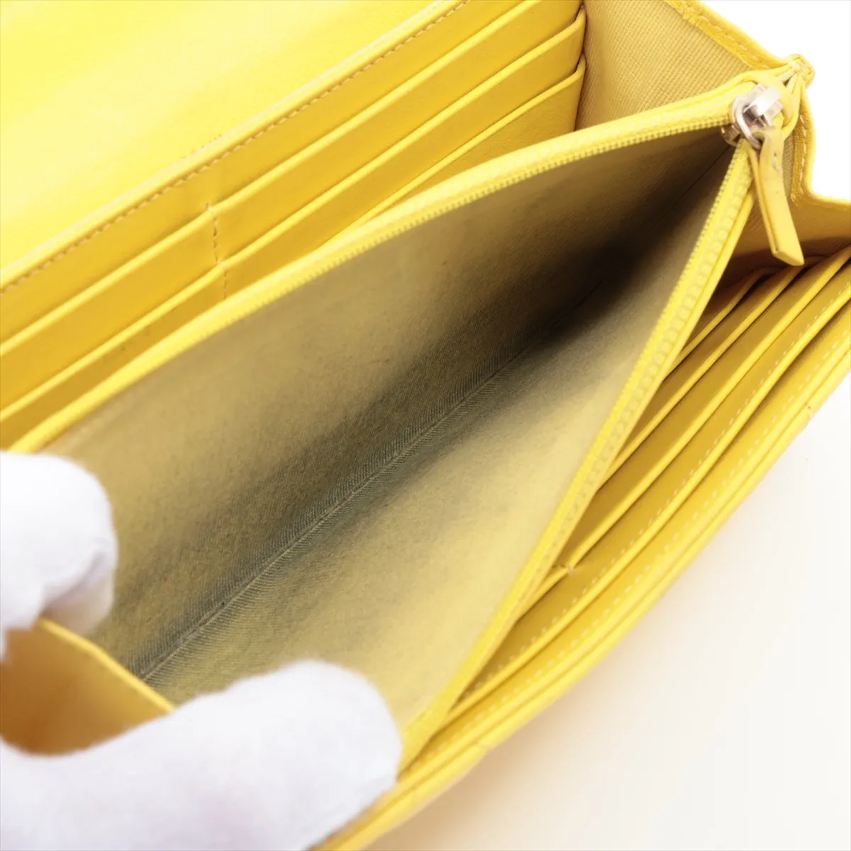 19 Lambskin Long Wallet, Yellow, Gold Hardware GGJHG9C2 — view 8