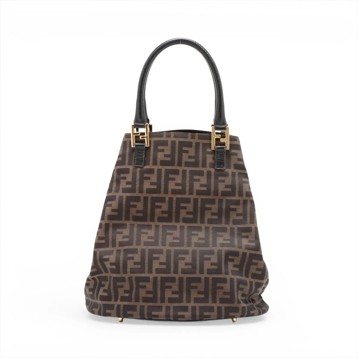 Zucca Canvas x Leather Handbag Brown — view 2