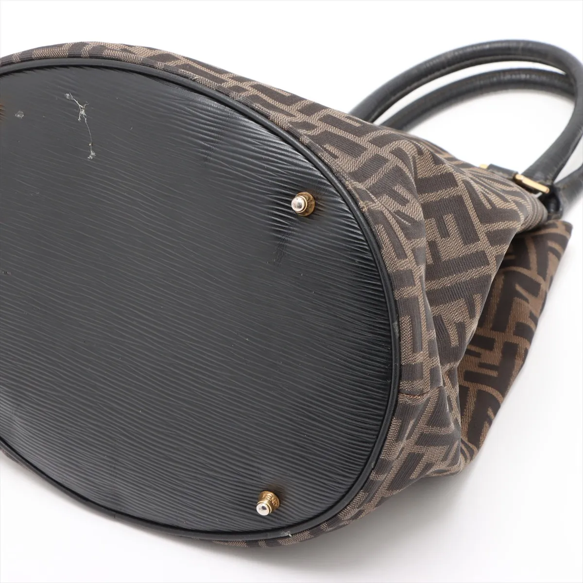 Zucca Canvas x Leather Handbag Brown — view 3