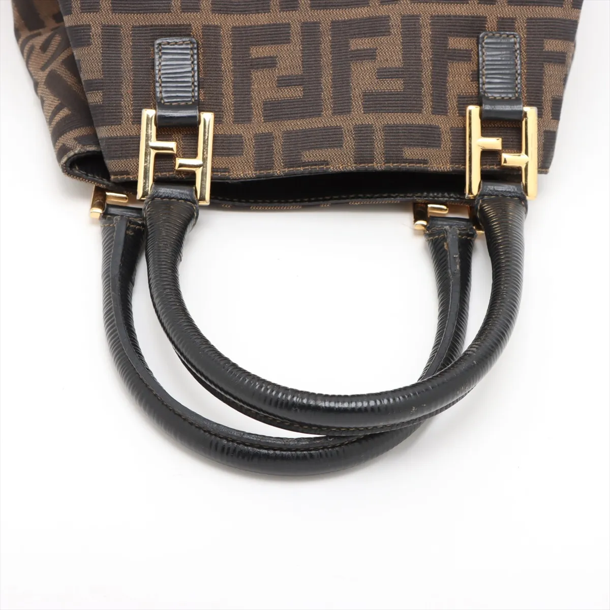Zucca Canvas x Leather Handbag Brown — view 5