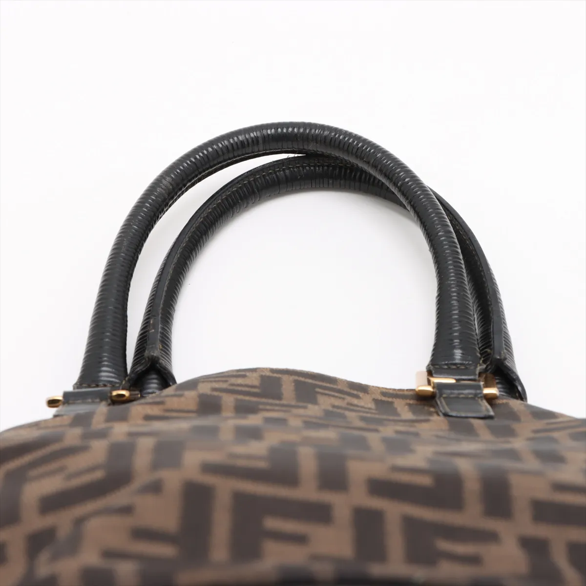 Zucca Canvas x Leather Handbag Brown — view 6