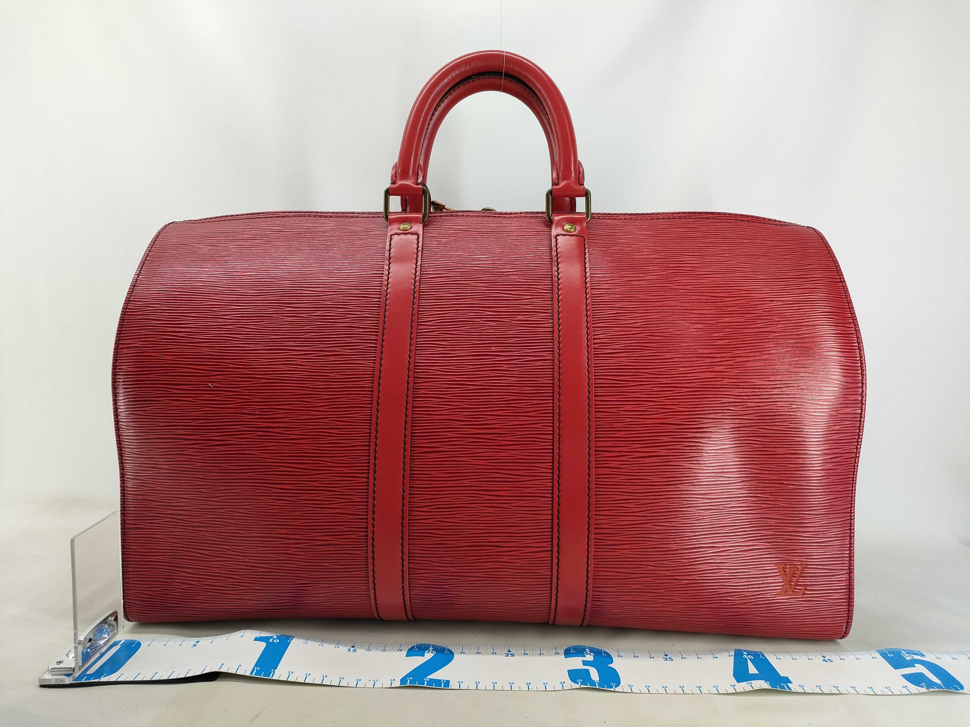 Epi Louis Vuitton Epi Keepall 45 Red M42967 Boston Bag — view 2