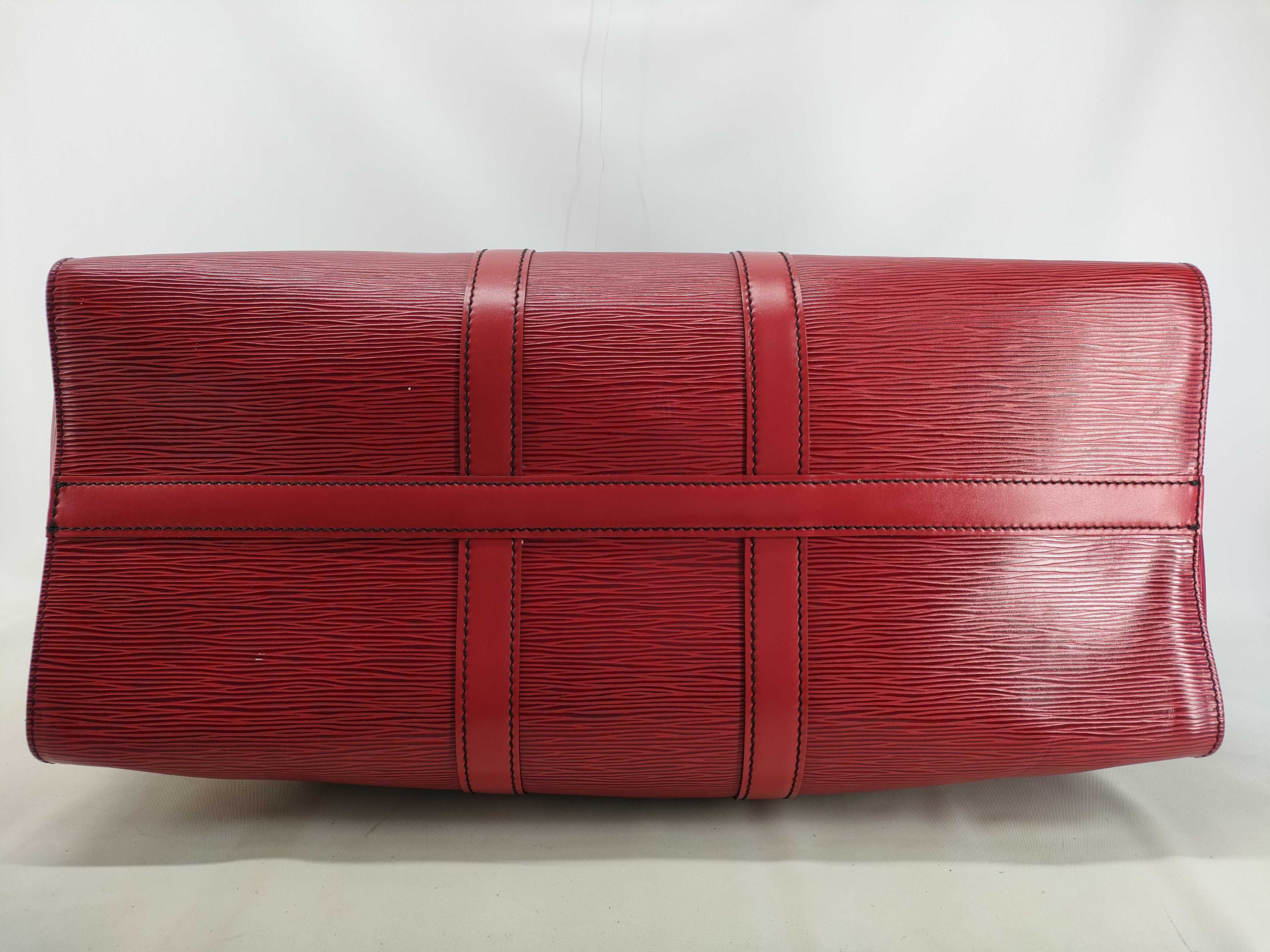 Epi Louis Vuitton Epi Keepall 45 Red M42967 Boston Bag — view 3