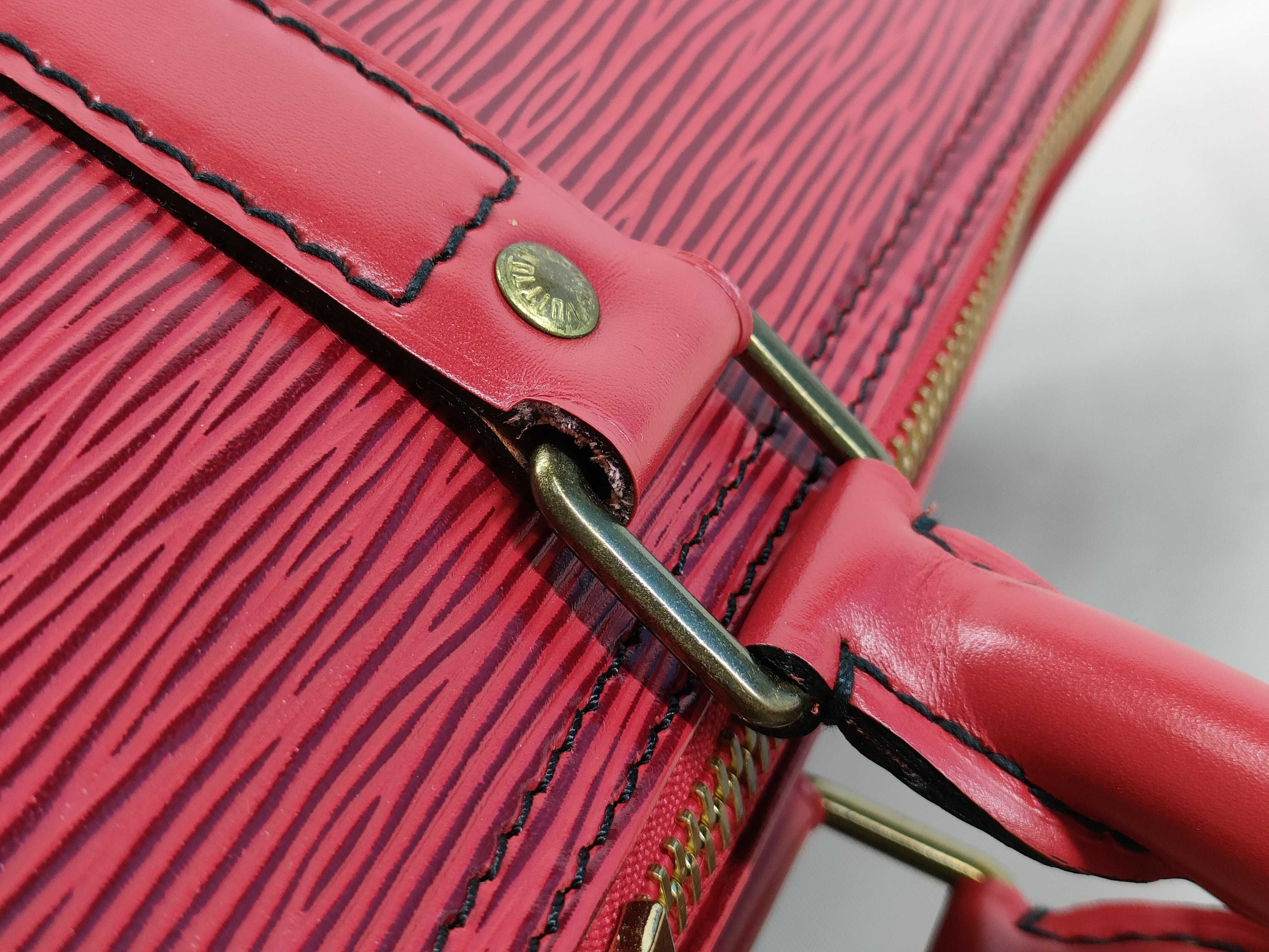Epi Louis Vuitton Epi Keepall 45 Red M42967 Boston Bag — view 7