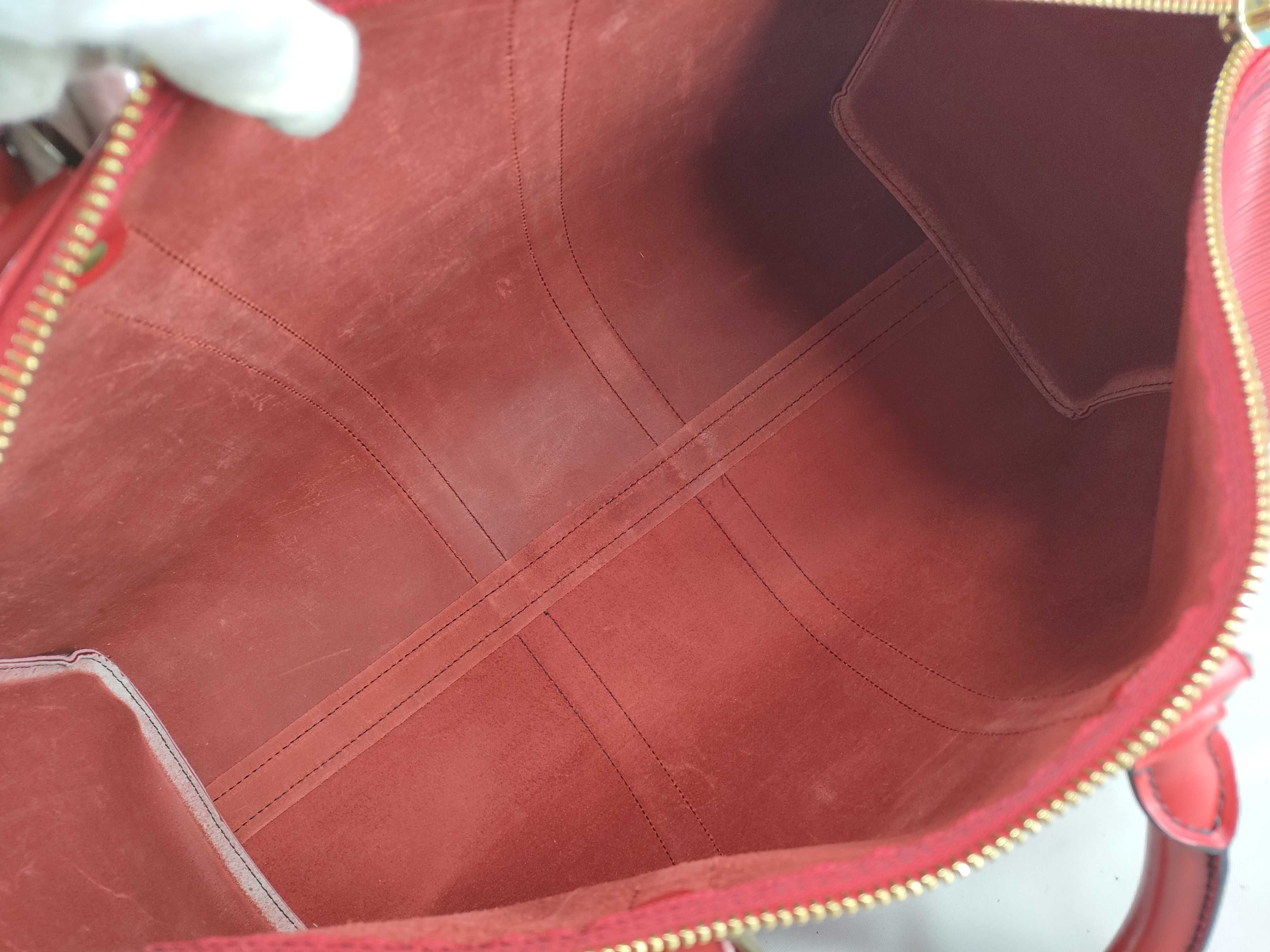 Epi Louis Vuitton Epi Keepall 45 Red M42967 Boston Bag — view 9