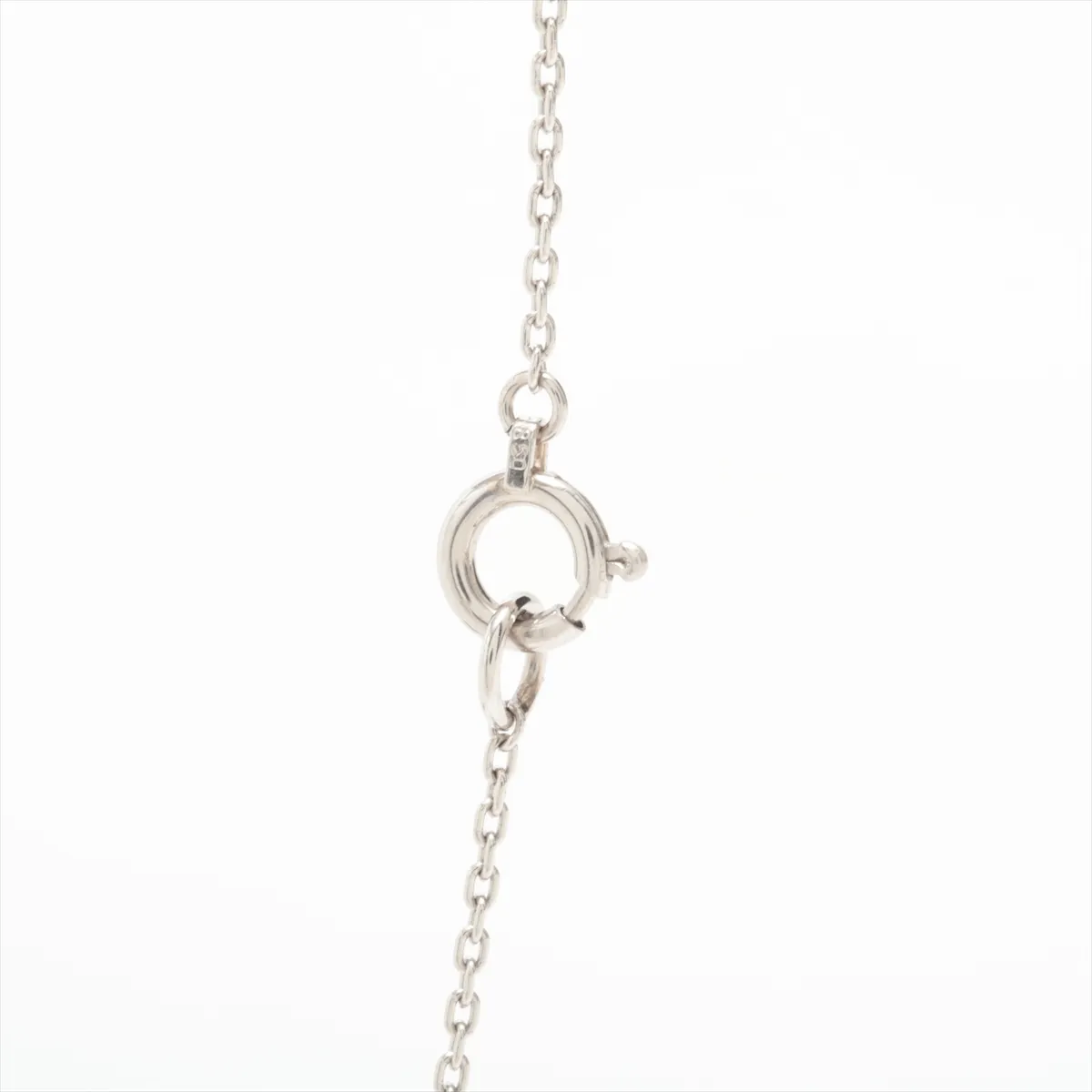 diamond necklace, Pt900 x Pt850, 4.1g, stone has cracks. — view 3