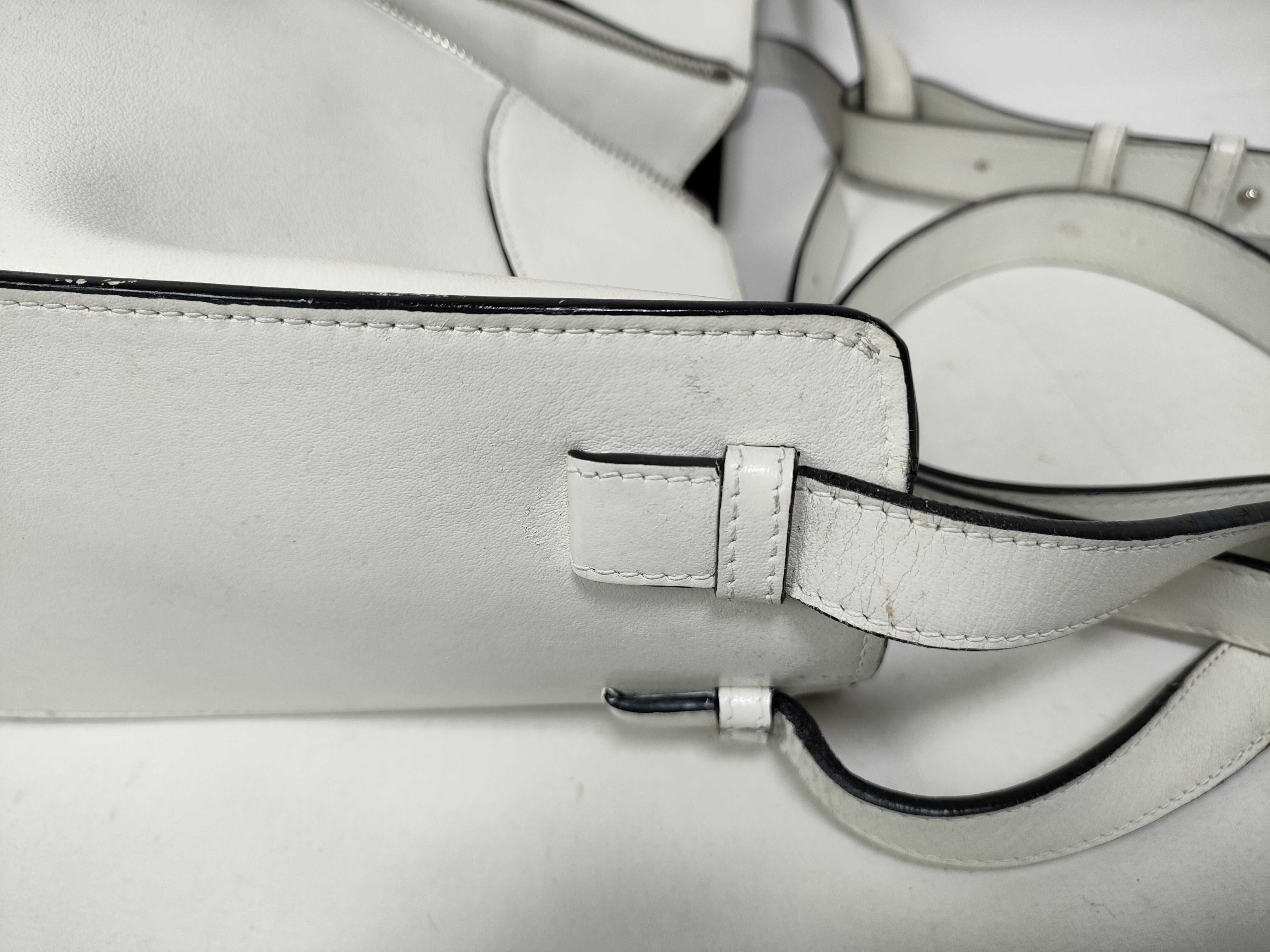 Hammock Small Leather 2-Way Handbag, White Shoulder Bag — view 13
