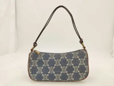 Triomphe Denim Pochette Pouch