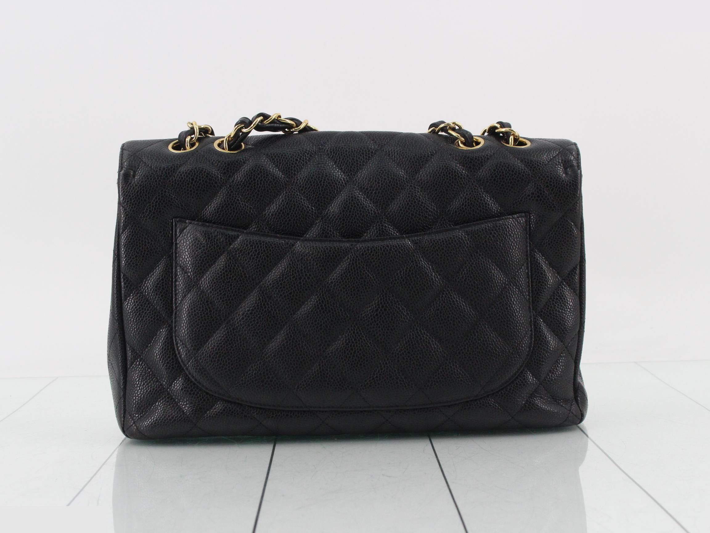 Large Matelassé 30 Caviar Skin Turnlock Double Chain Shoulder Bag — view 2