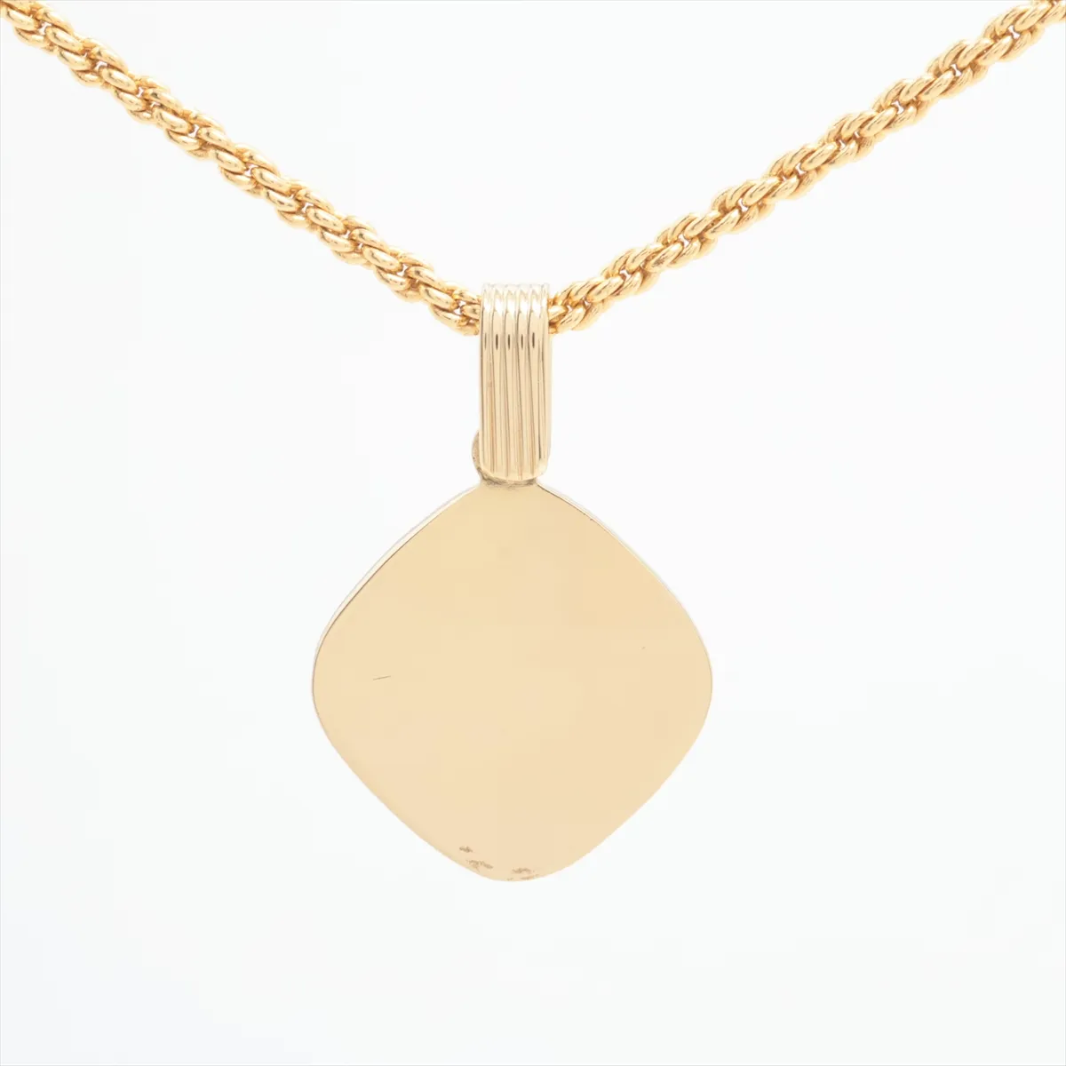 CD Logo Necklace GP x Rhinestone Gold — view 2