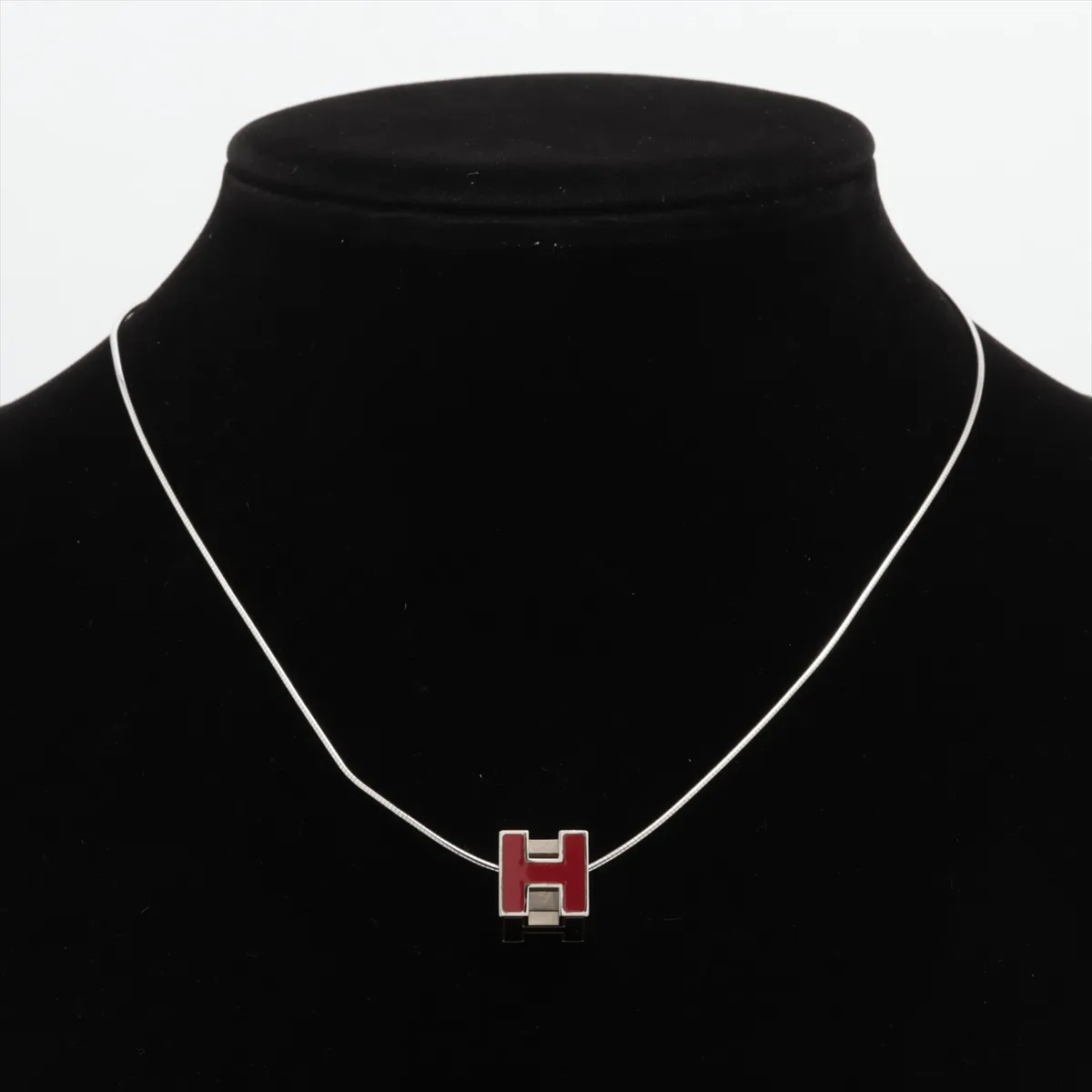 Cage de Ash H Cube Necklace GP x 925 Red x Silver — view 5