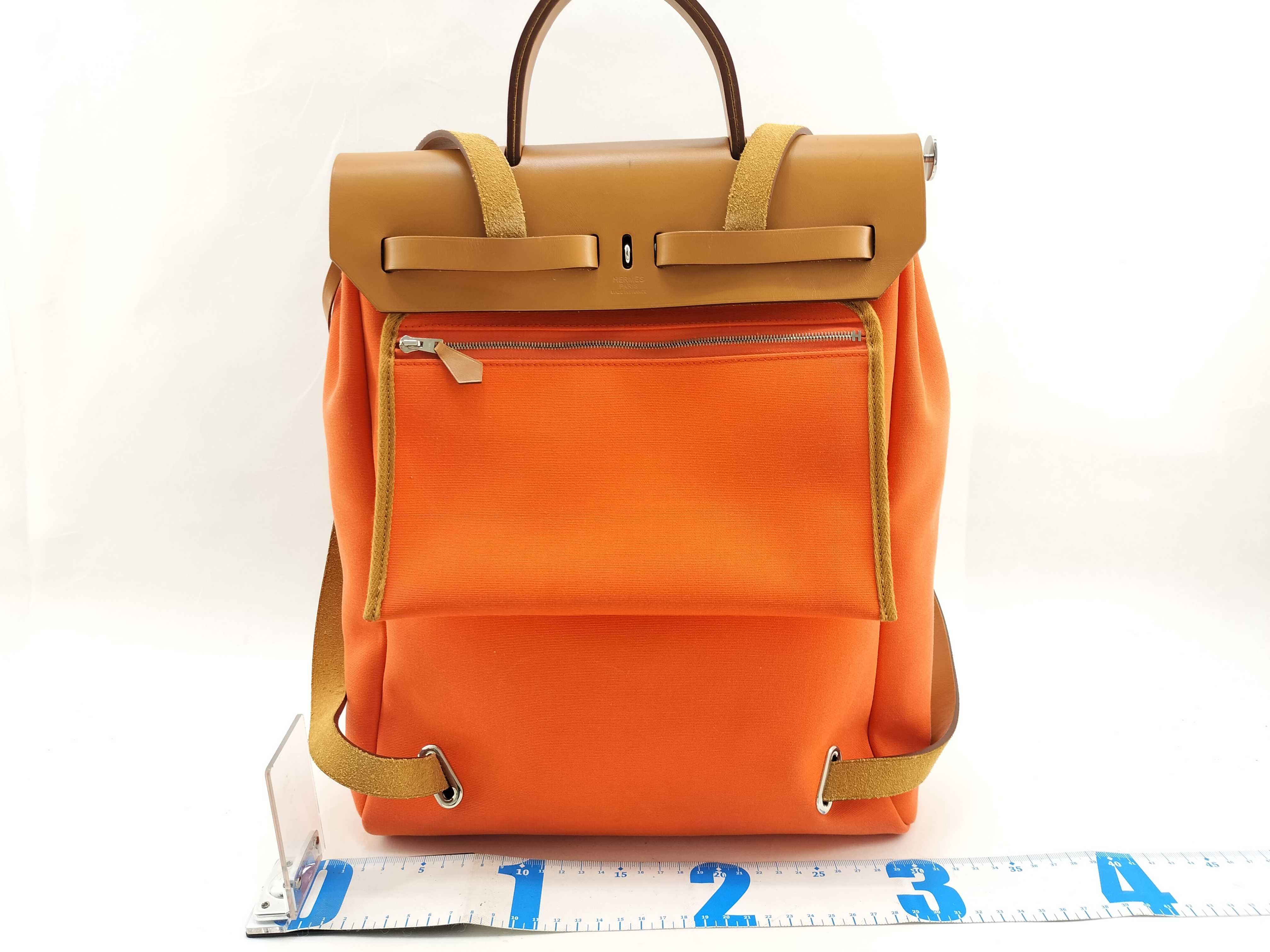 Herbag Backpack, Hermes Herbag Zip, Orange, Z Stamp, Rucksack — view 2