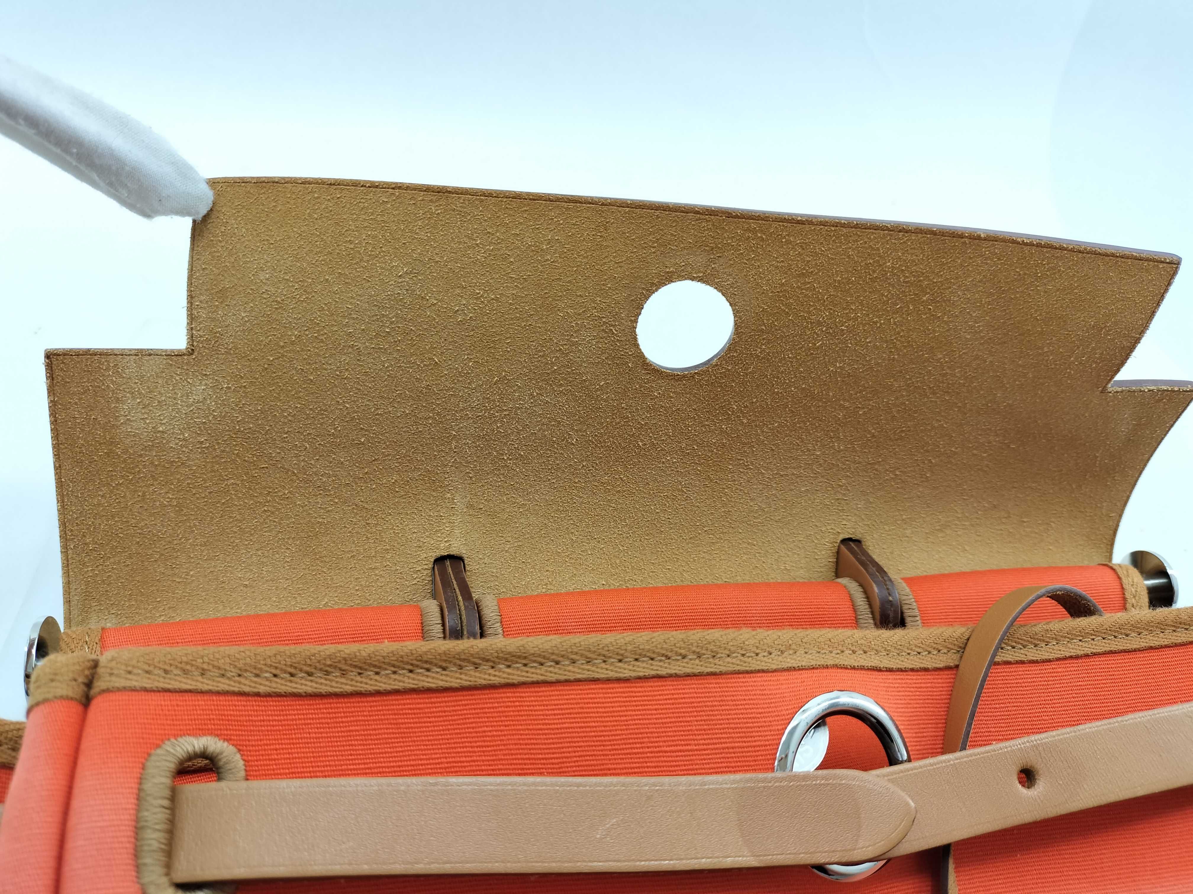 Herbag Backpack, Hermes Herbag Zip, Orange, Z Stamp, Rucksack — view 14