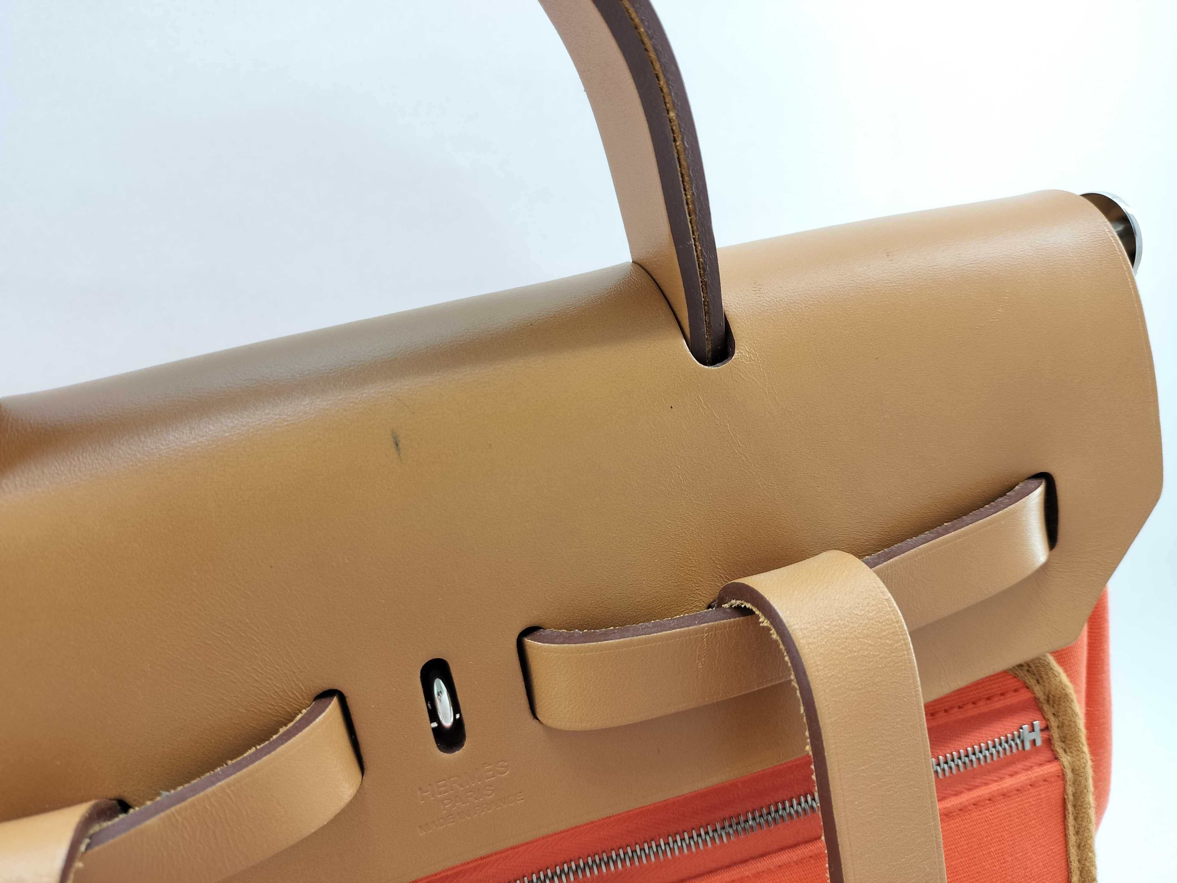Herbag Backpack, Hermes Herbag Zip, Orange, Z Stamp, Rucksack — view 3