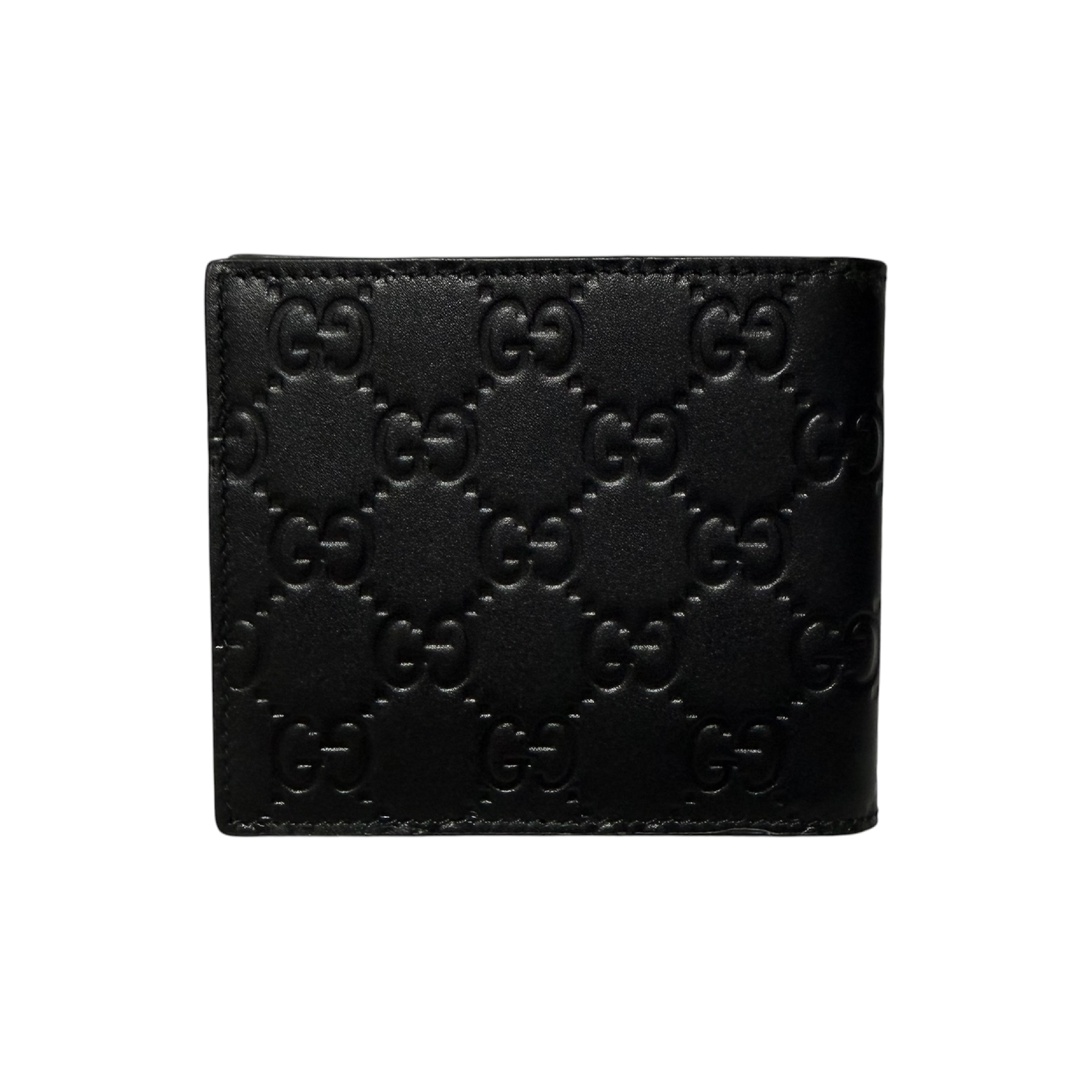Guccissima folding wallet, black, billfold
