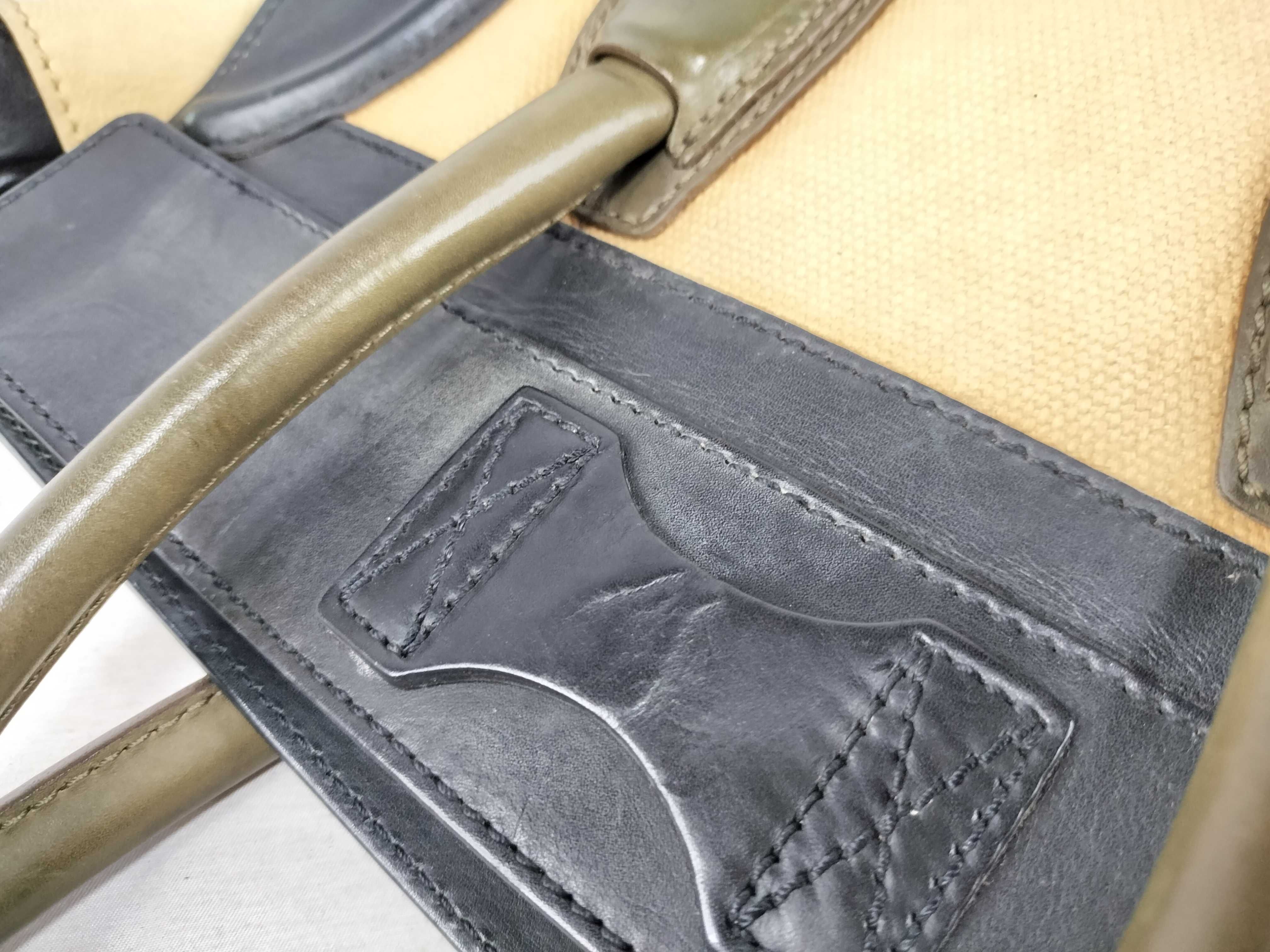 Luggage Mini Shopper Black x Khaki Handbag — view 15
