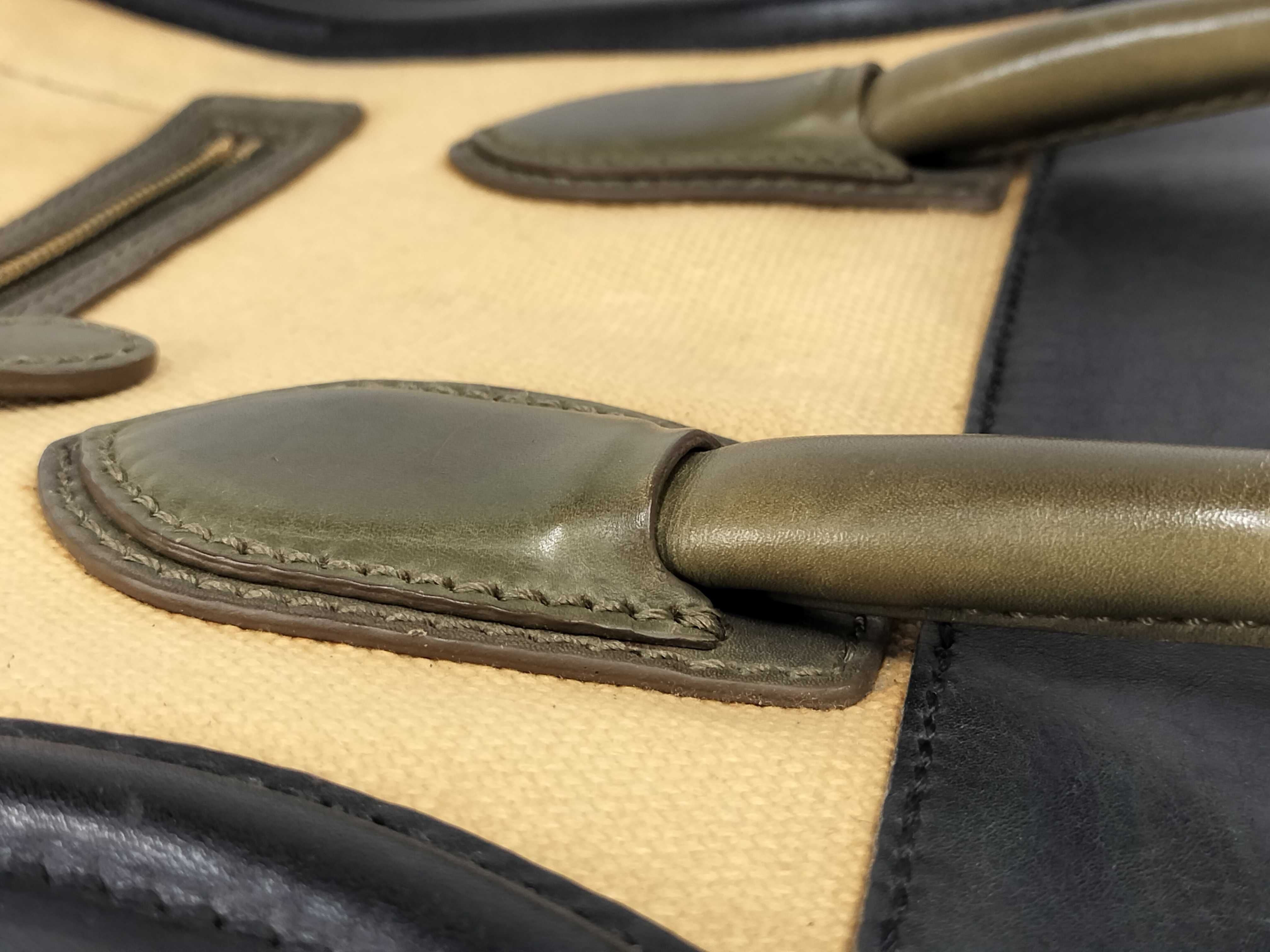 Luggage Mini Shopper Black x Khaki Handbag — view 5