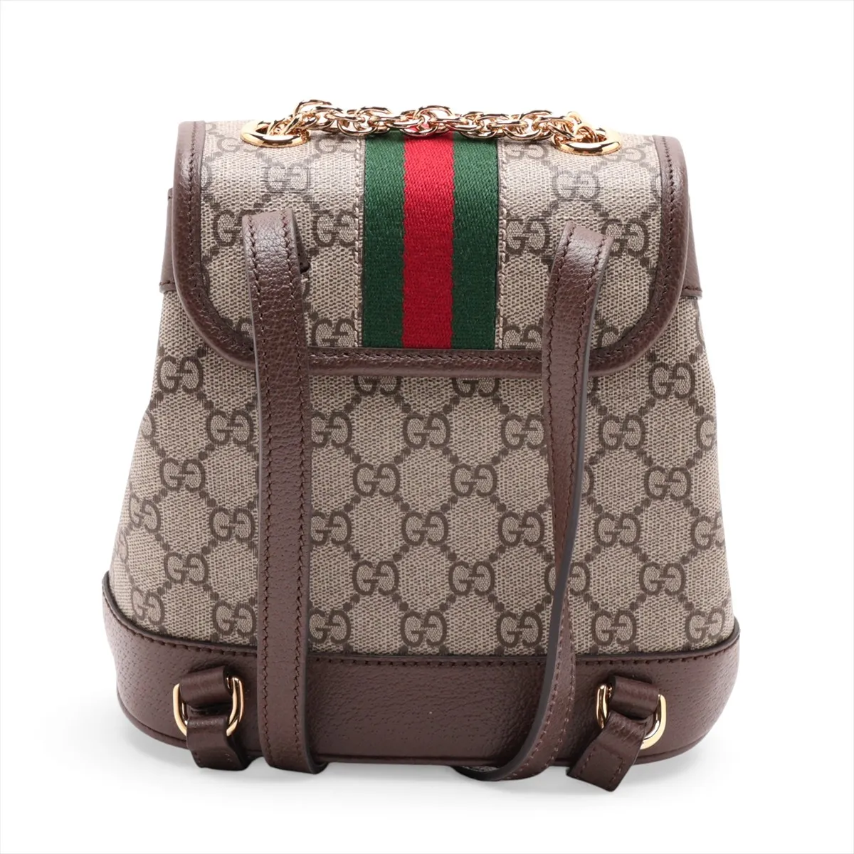 GG Supreme Ophidia PVC x Leather Backpack/Rucksack, Beige x Brown, 795221 — view 2