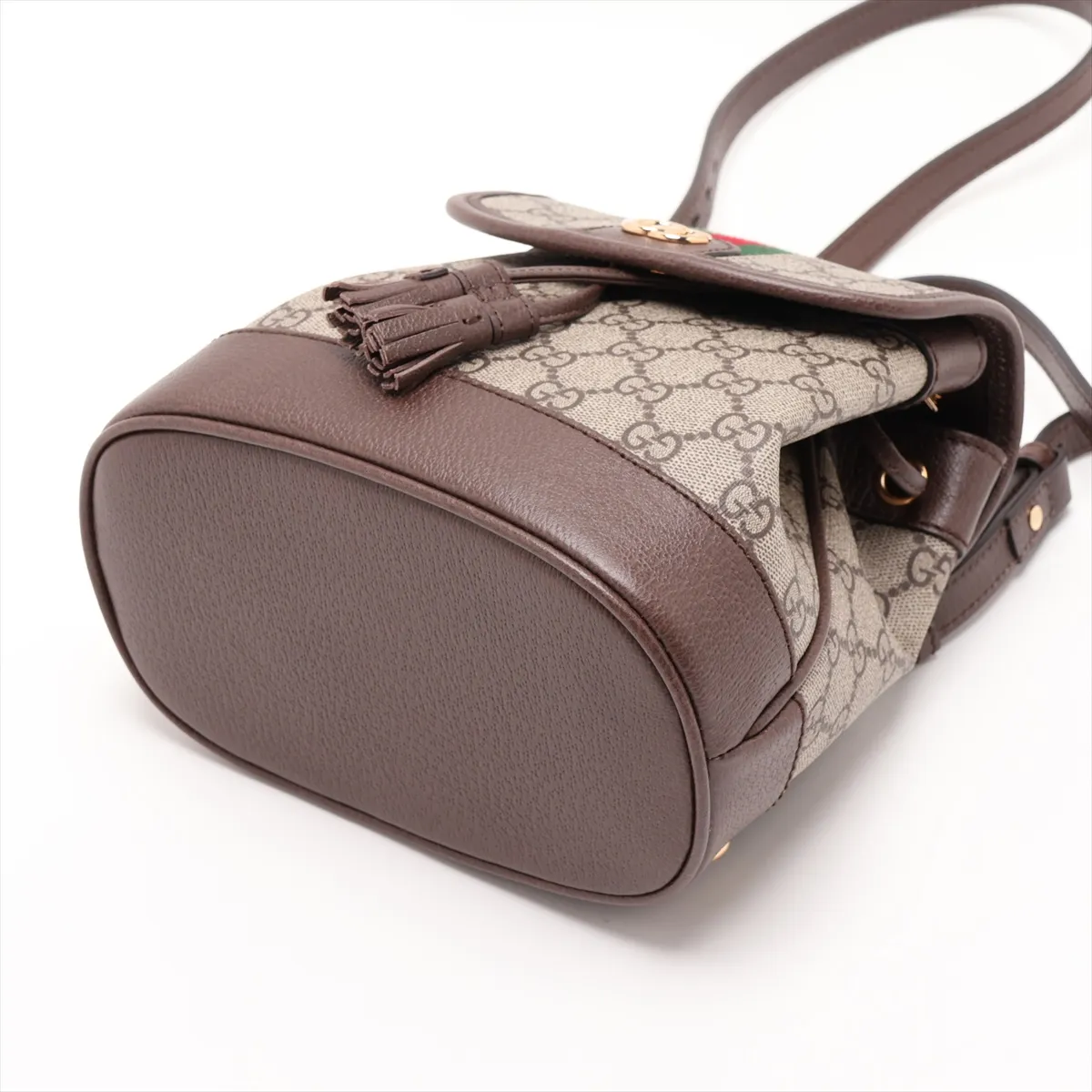 GG Supreme Ophidia PVC x Leather Backpack/Rucksack, Beige x Brown, 795221 — view 3