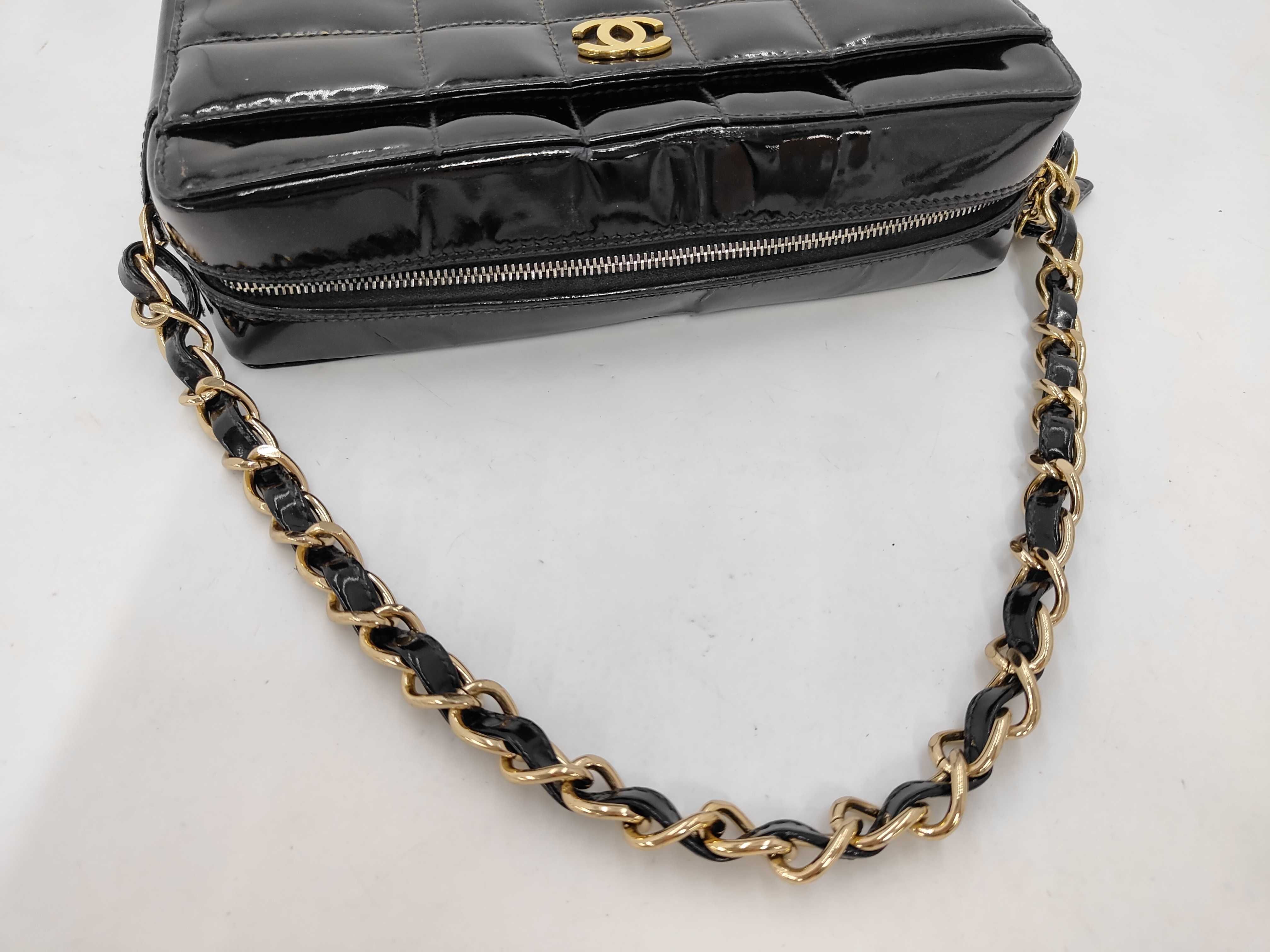 Chocolate Bar Coco Mark Patent Chain One Shoulder Bag — view 5