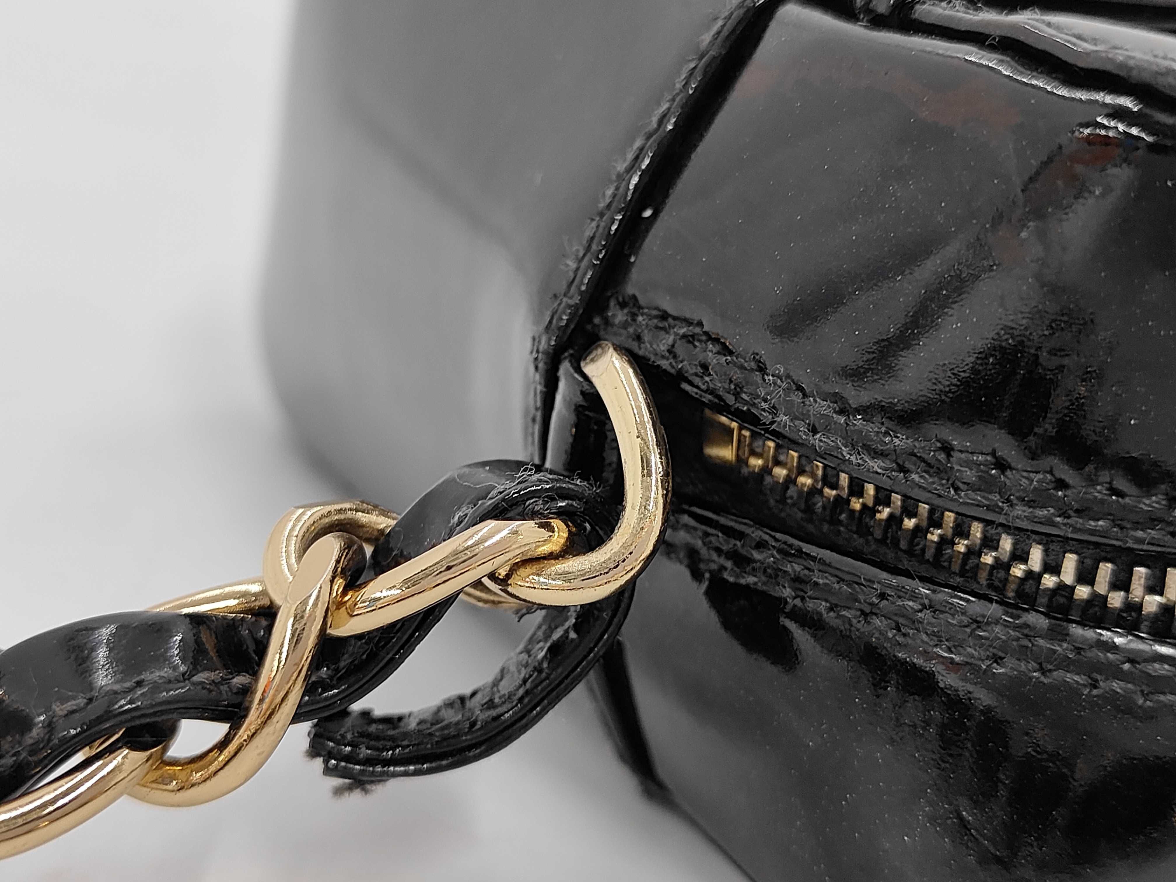Chocolate Bar Coco Mark Patent Chain One Shoulder Bag — view 6
