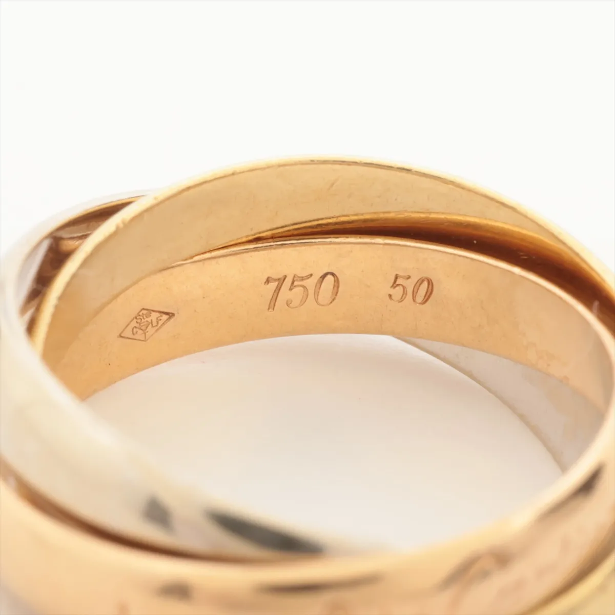 Trinity Ring 750 (Yellow Gold x Pink Gold x White Gold) 6.9g 50 AO291M — view 3