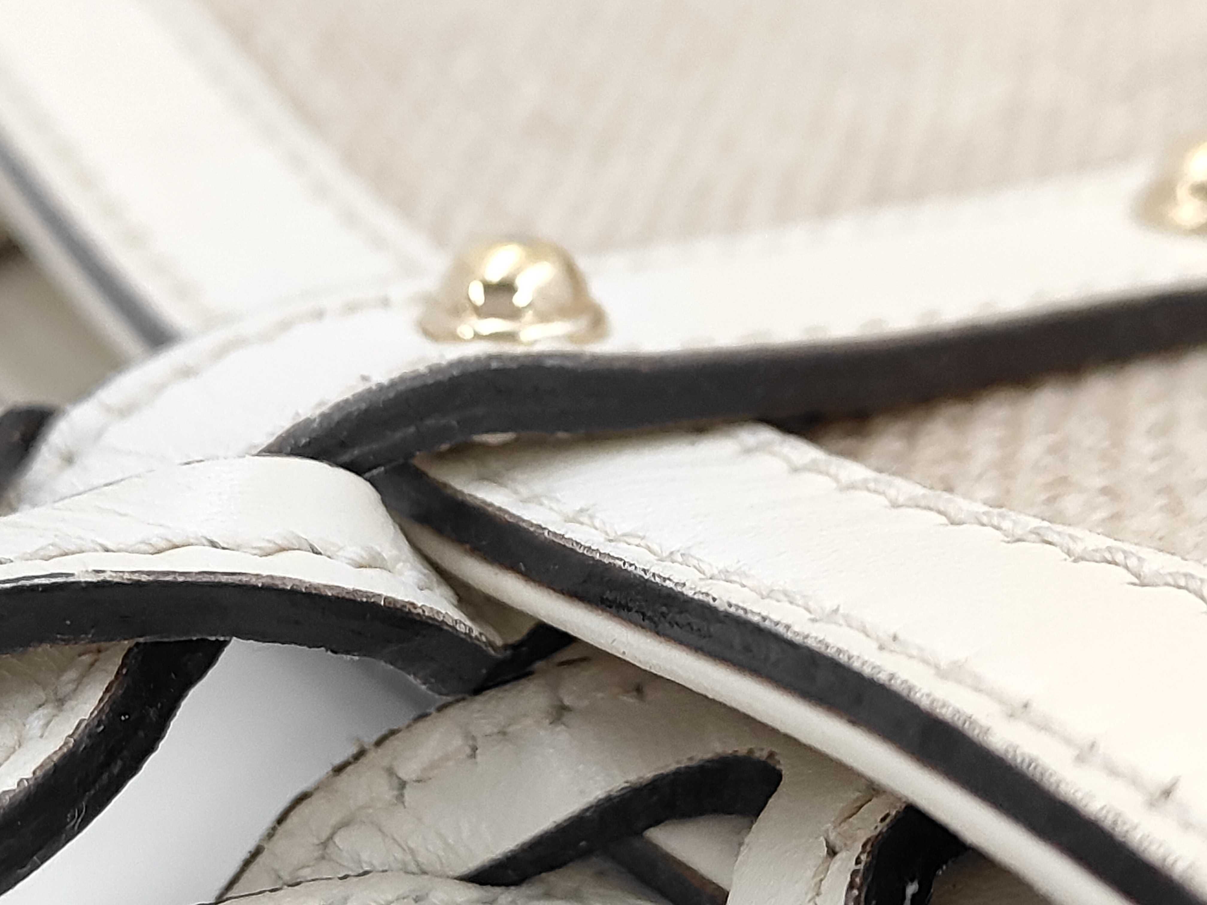 Leather and Canvas Handbag with Pouch — view 6
