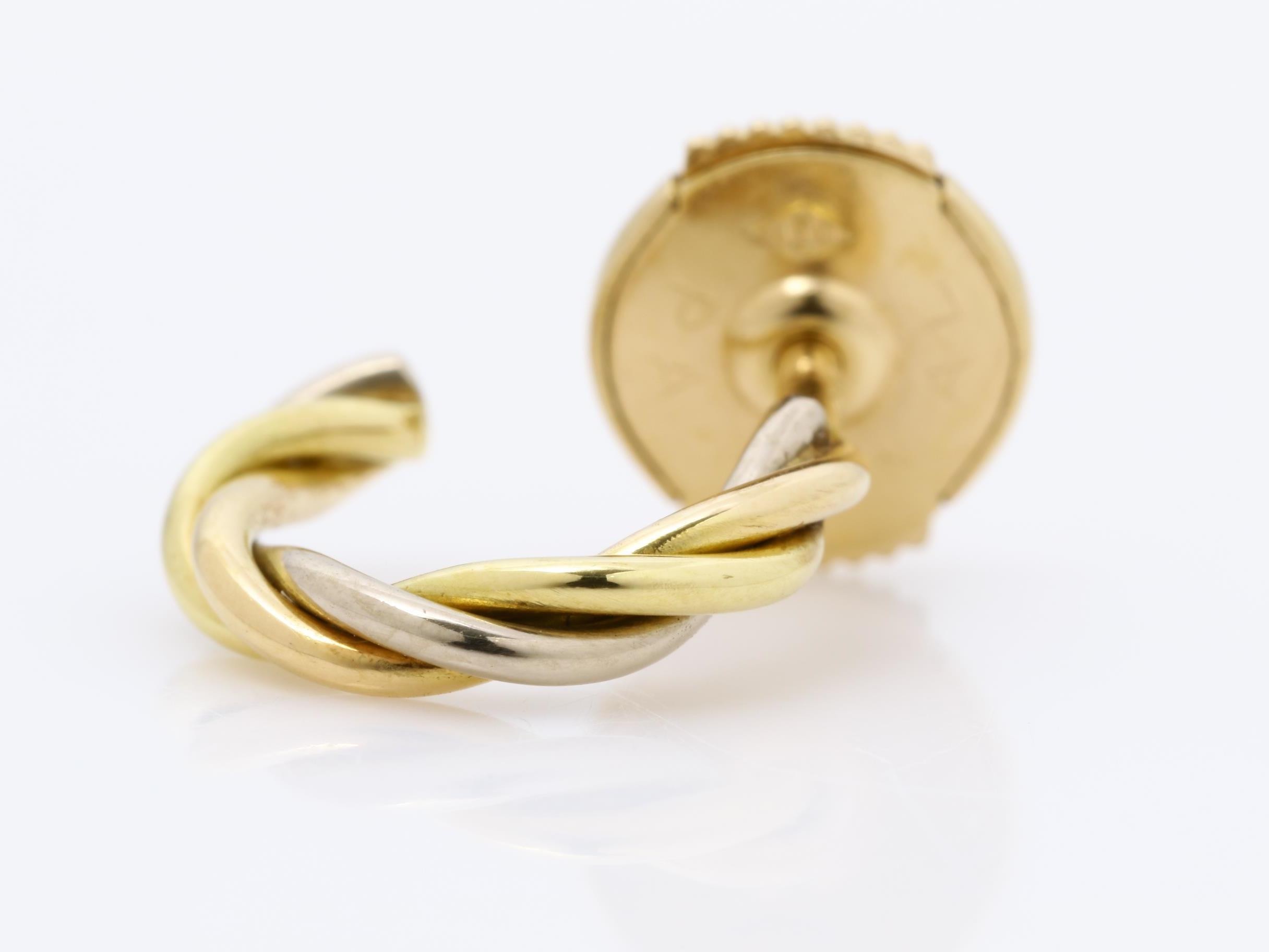 Trinity (precious metal) earrings, 750, 2.5g — view 2
