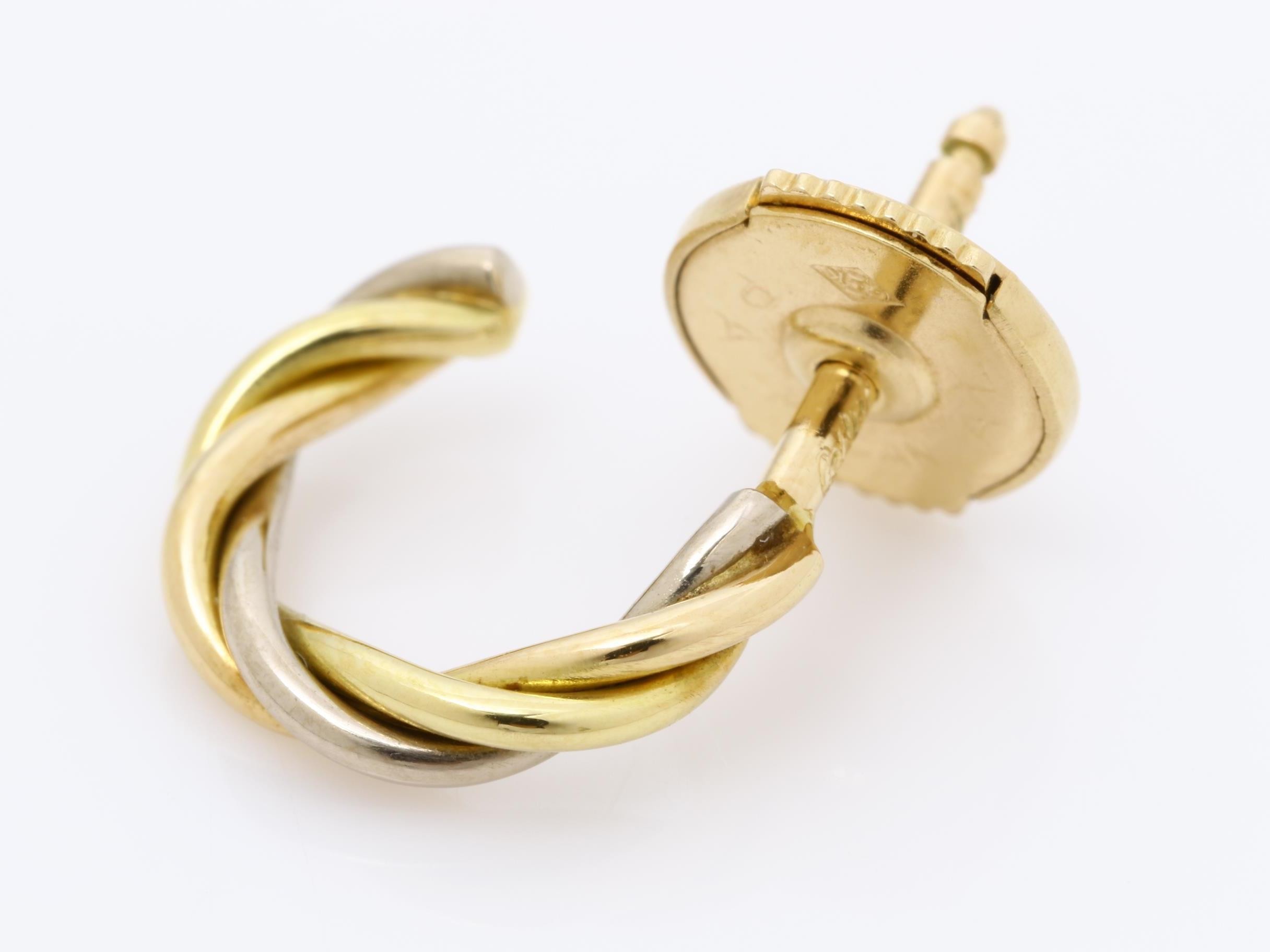 Trinity (precious metal) earrings, 750, 2.5g — view 3