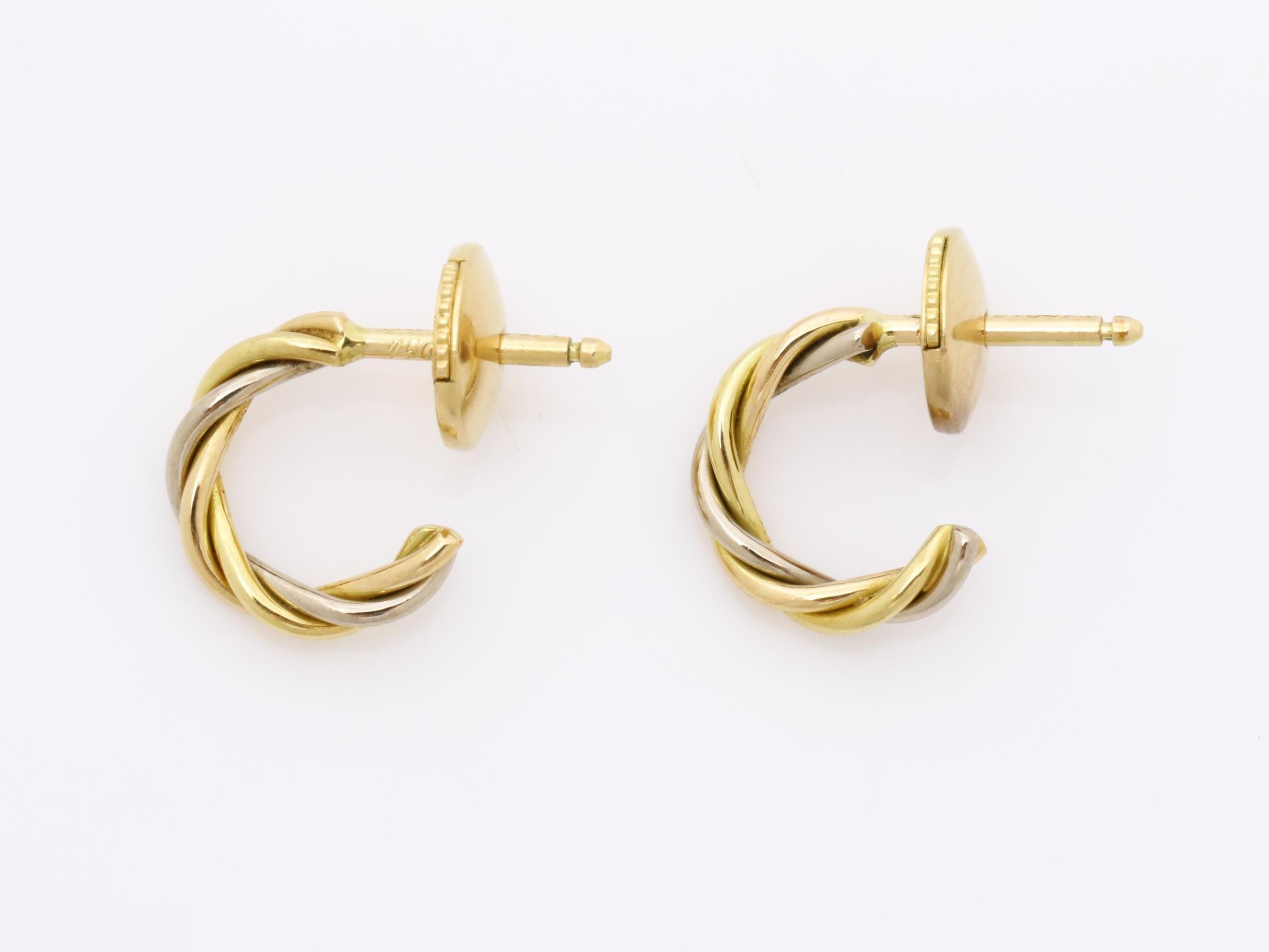 Trinity (precious metal) earrings, 750, 2.5g — view 5