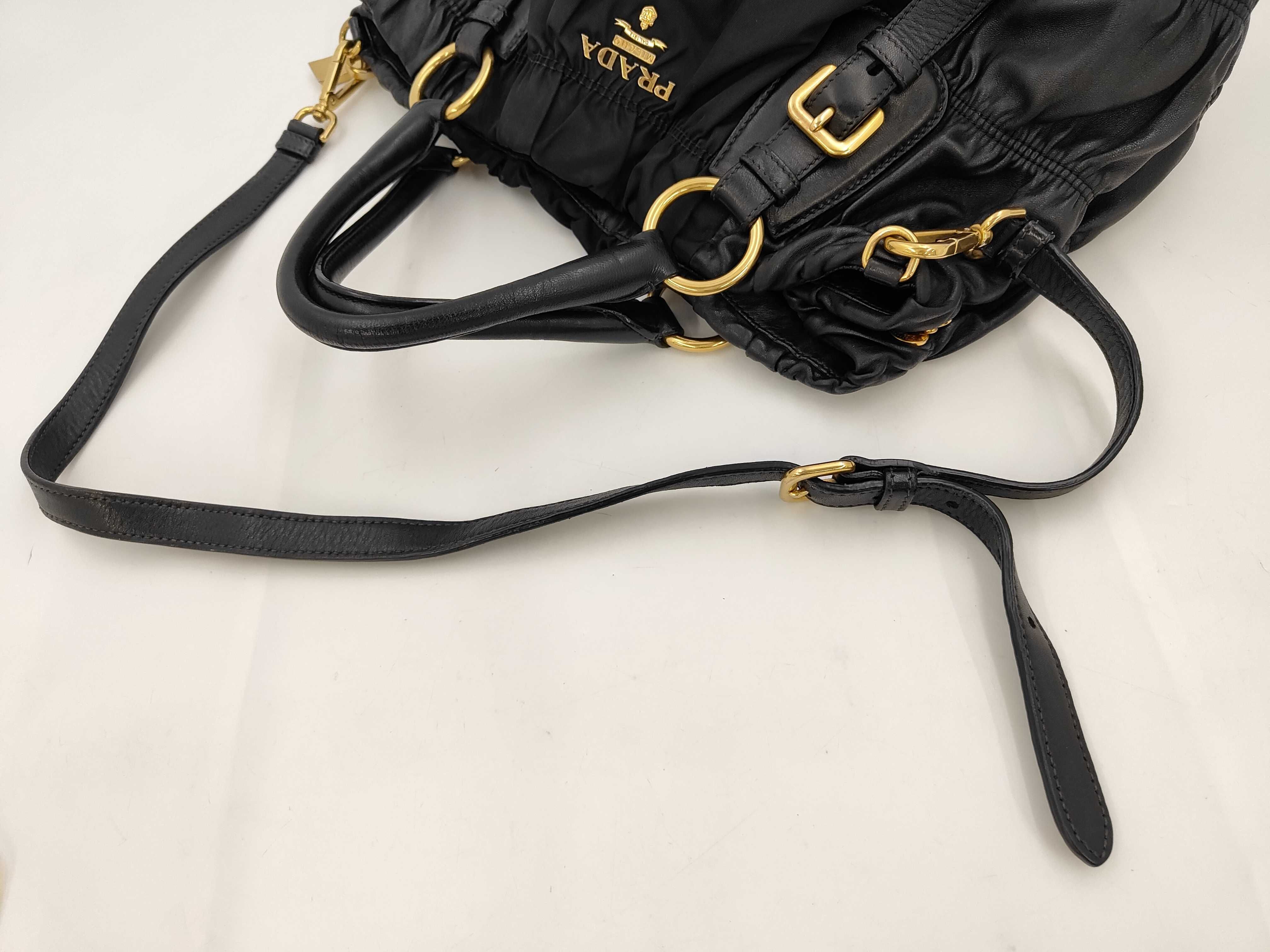 Tessuto Nappa Gaufre Shirring Tote Shoulder Bag (Handbag) — view 4