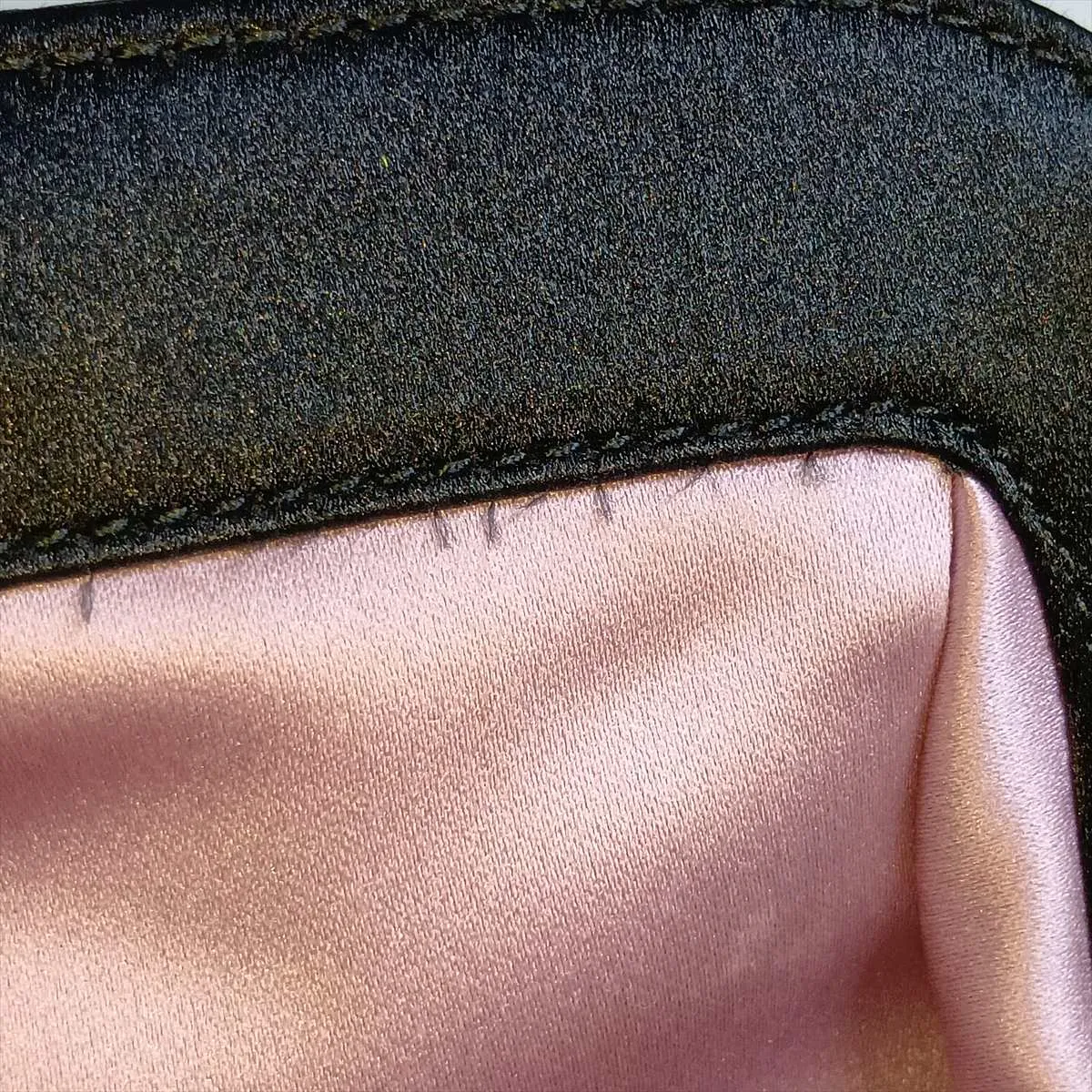 satin and beaded handbag, black — view 12