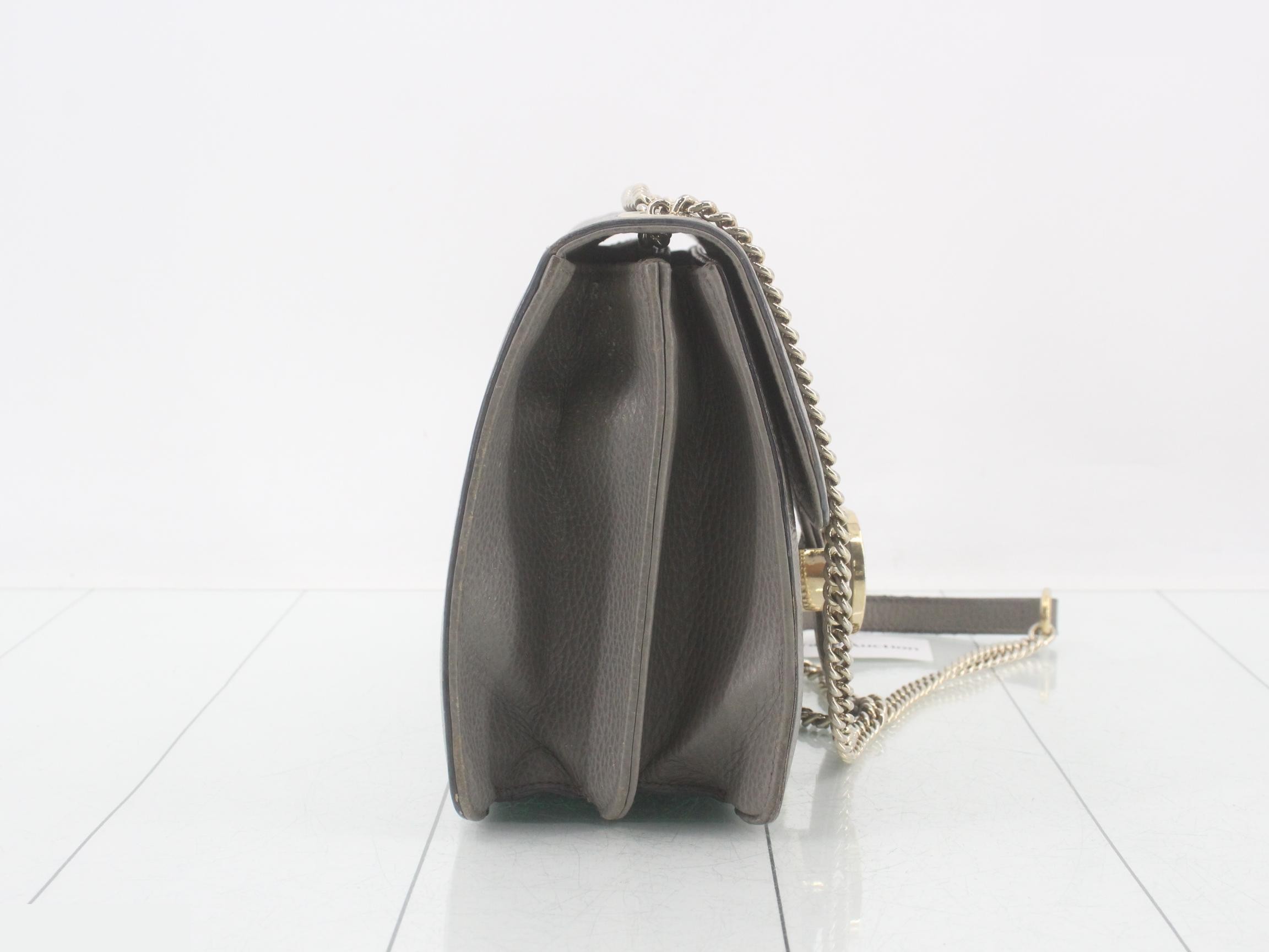 Small leather chain shoulder bag with interlocking G logo — view 4