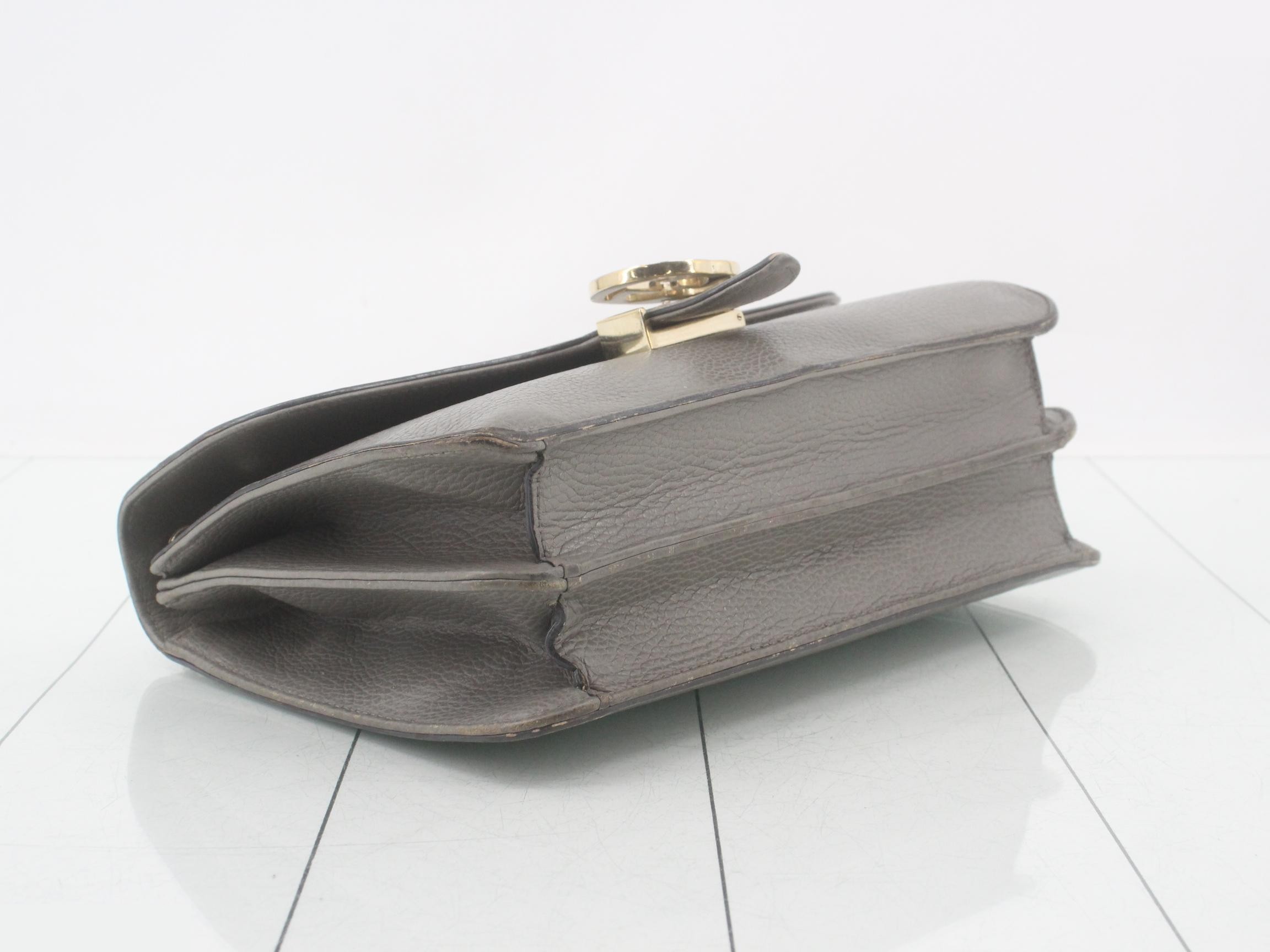 Small leather chain shoulder bag with interlocking G logo — view 5