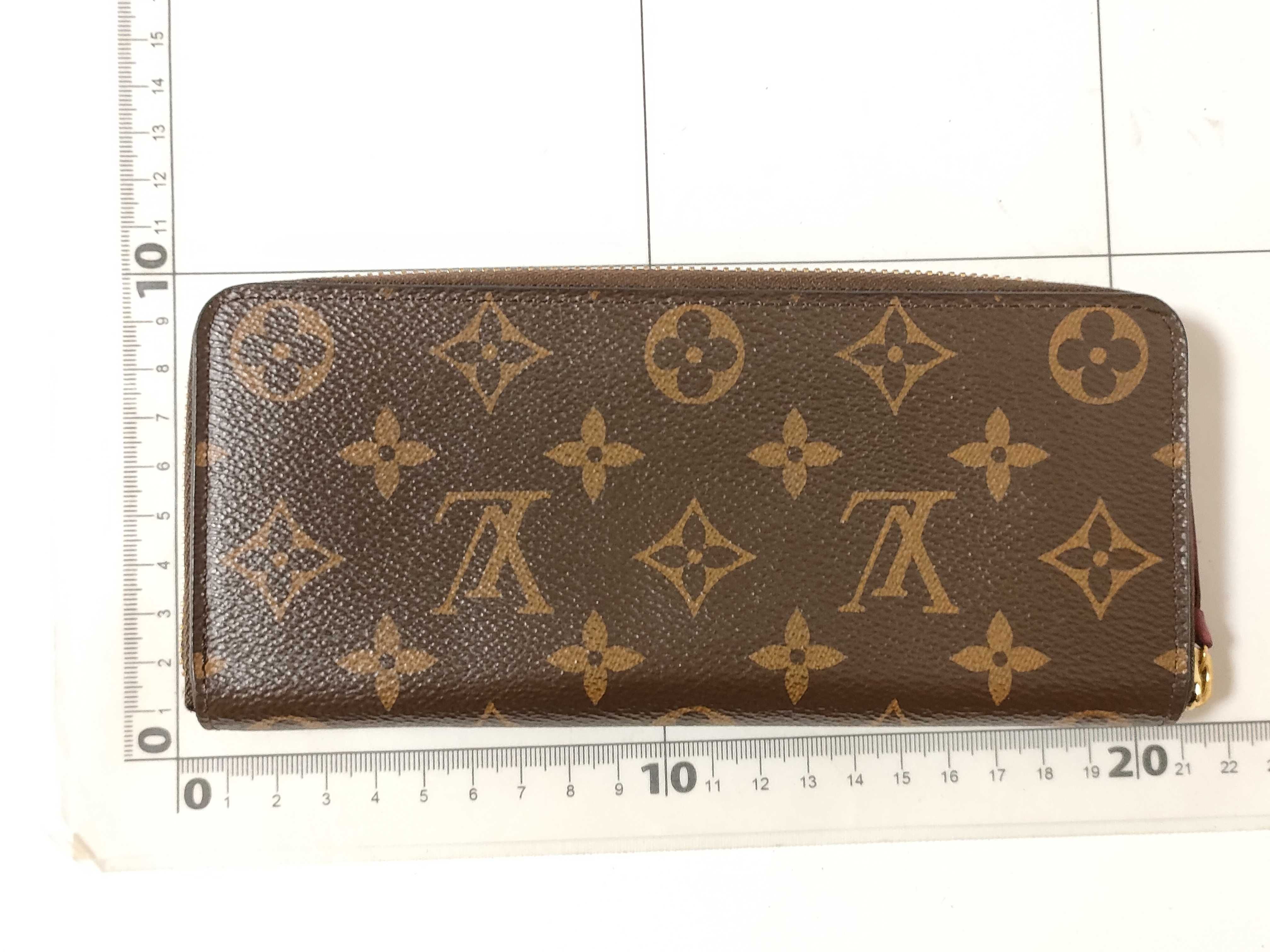 Monogram Louis Vuitton Monogram Portefeuille Clemence Fuchsia Gold Hardware CA0187 Wallet — view 2