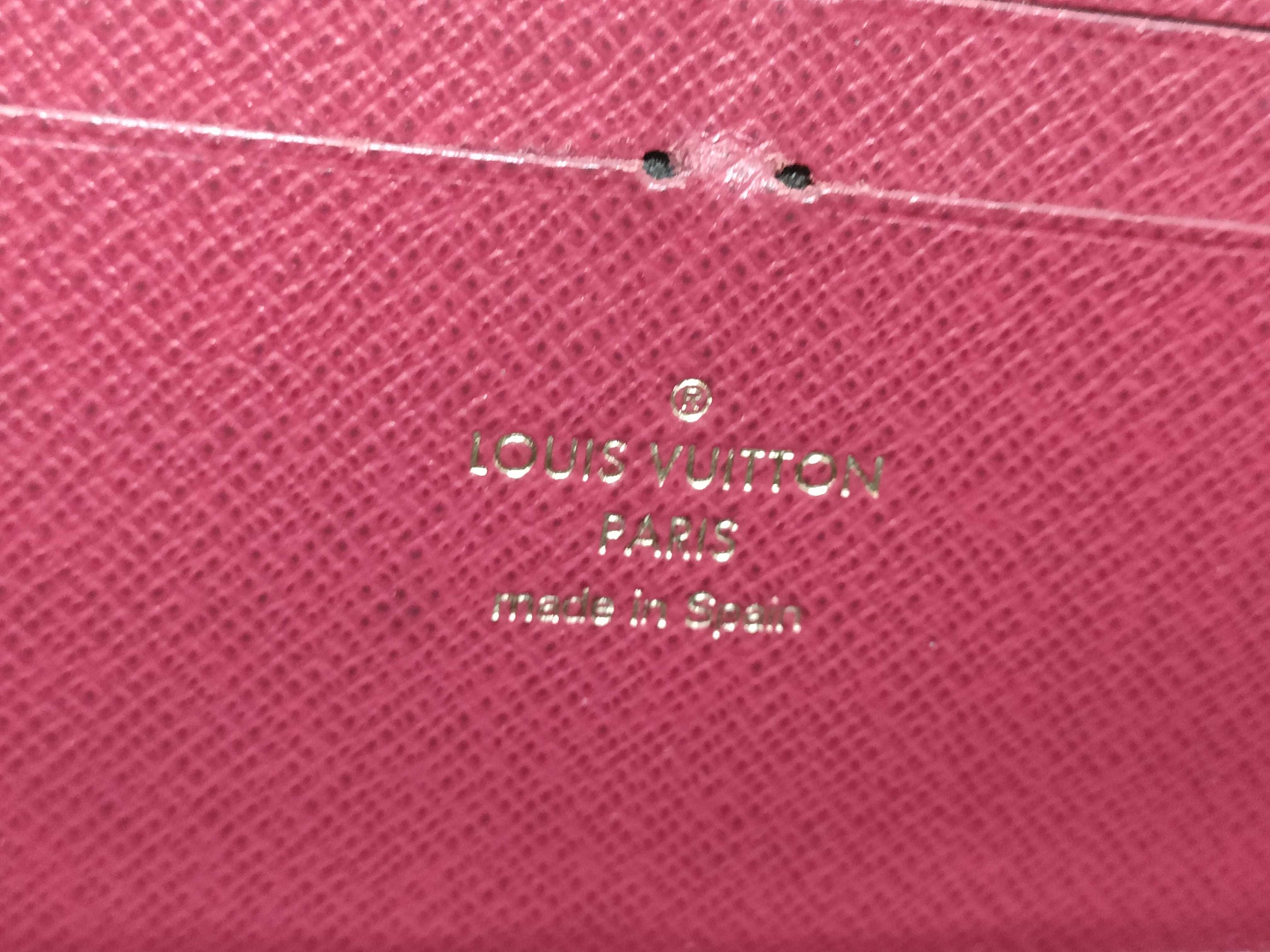 Monogram Louis Vuitton Monogram Portefeuille Clemence Fuchsia Gold Hardware CA0187 Wallet — view 12