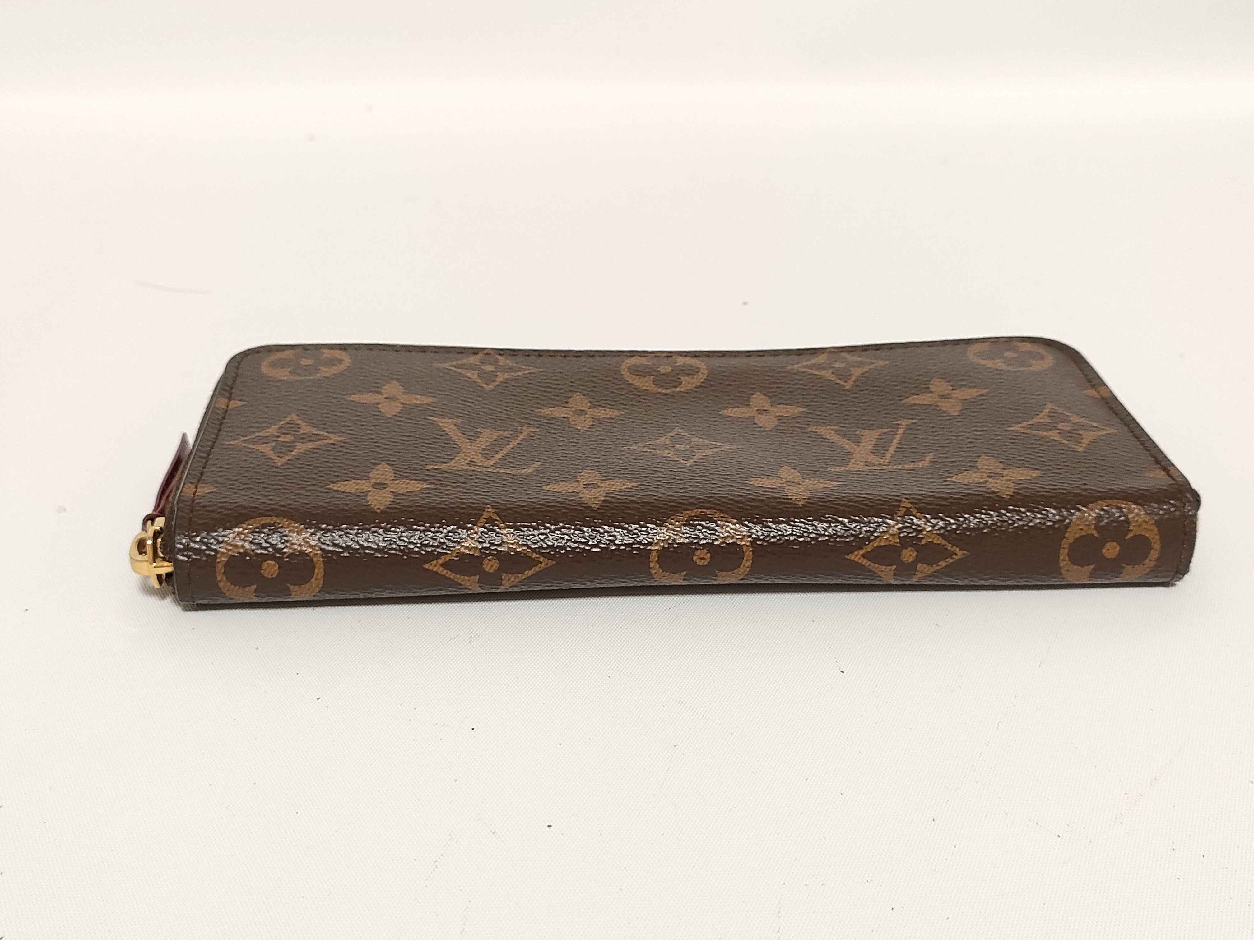 Monogram Louis Vuitton Monogram Portefeuille Clemence Fuchsia Gold Hardware CA0187 Wallet — view 3