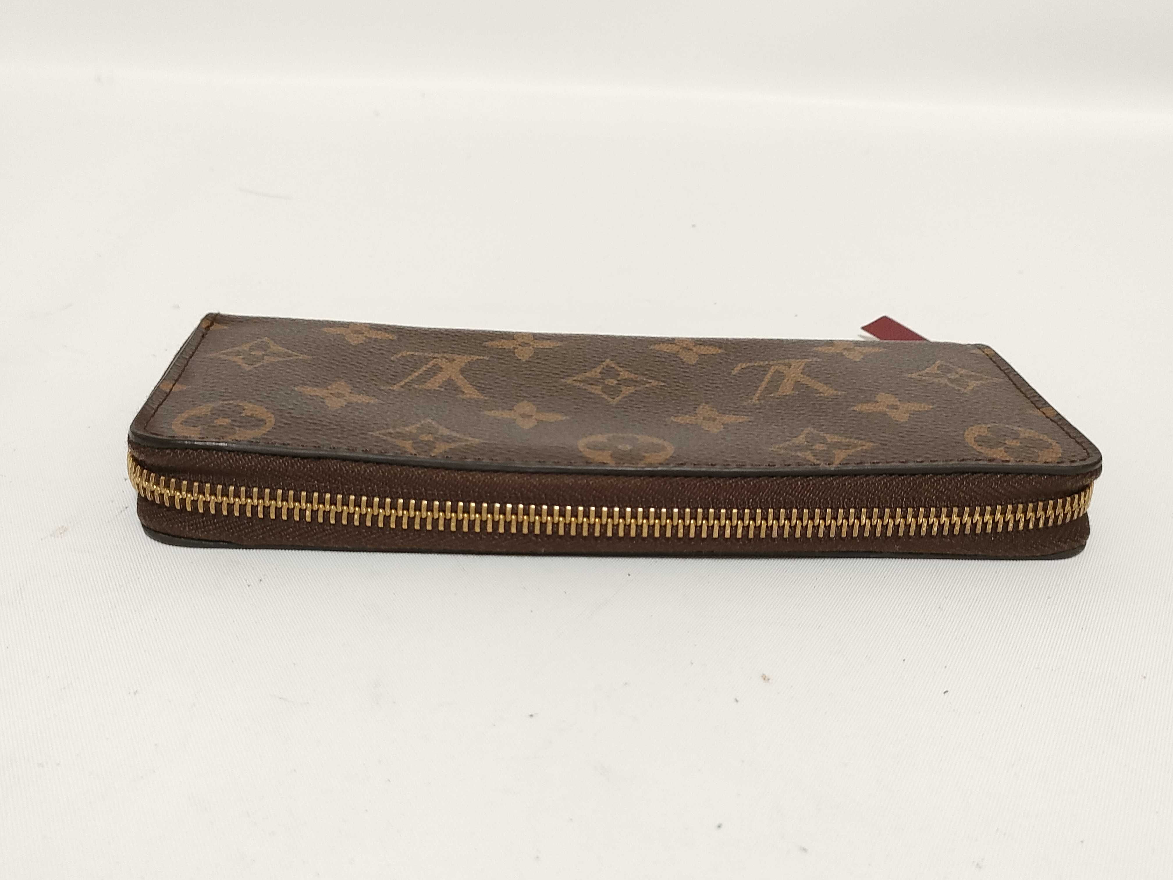 Monogram Louis Vuitton Monogram Portefeuille Clemence Fuchsia Gold Hardware CA0187 Wallet — view 6