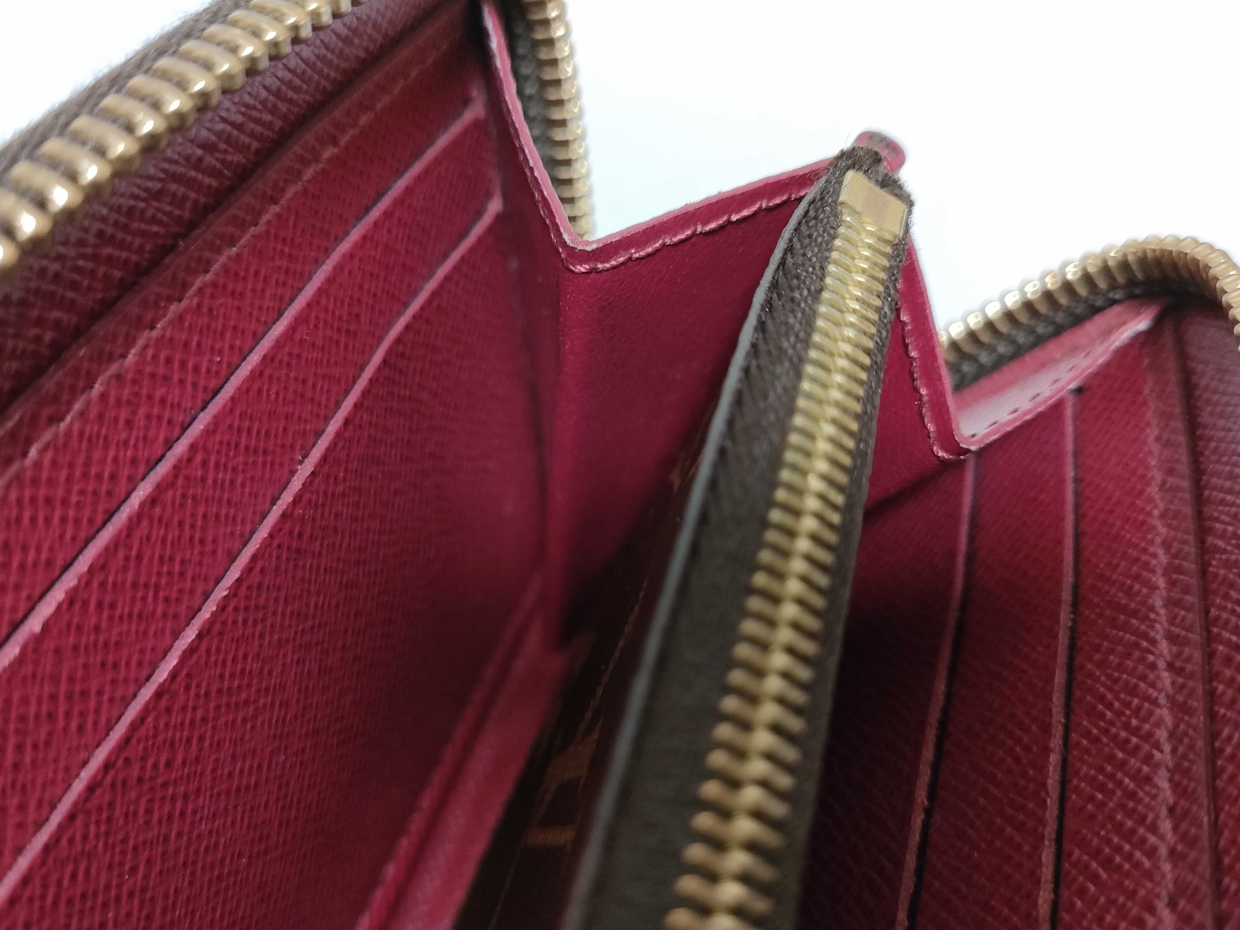 Monogram Louis Vuitton Monogram Portefeuille Clemence Fuchsia Gold Hardware CA0187 Wallet — view 8