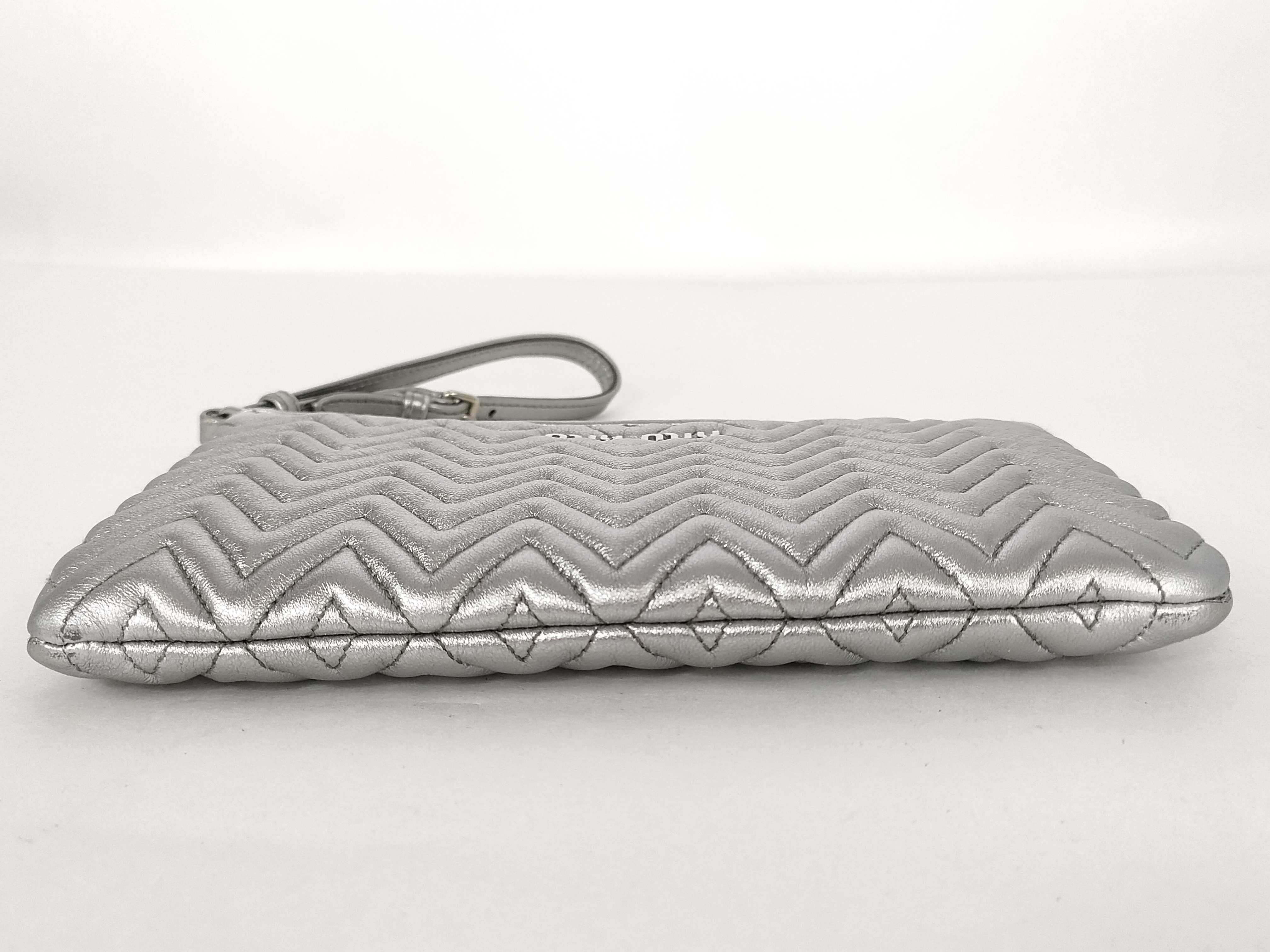 clutch bag, silver pouch — view 7