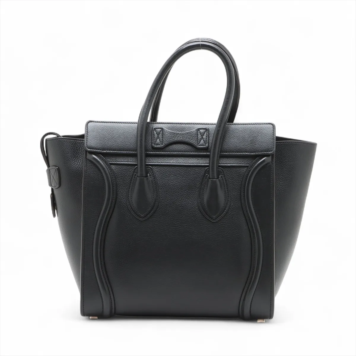 Luggage Micro Shopper Leather Handbag Black — view 2