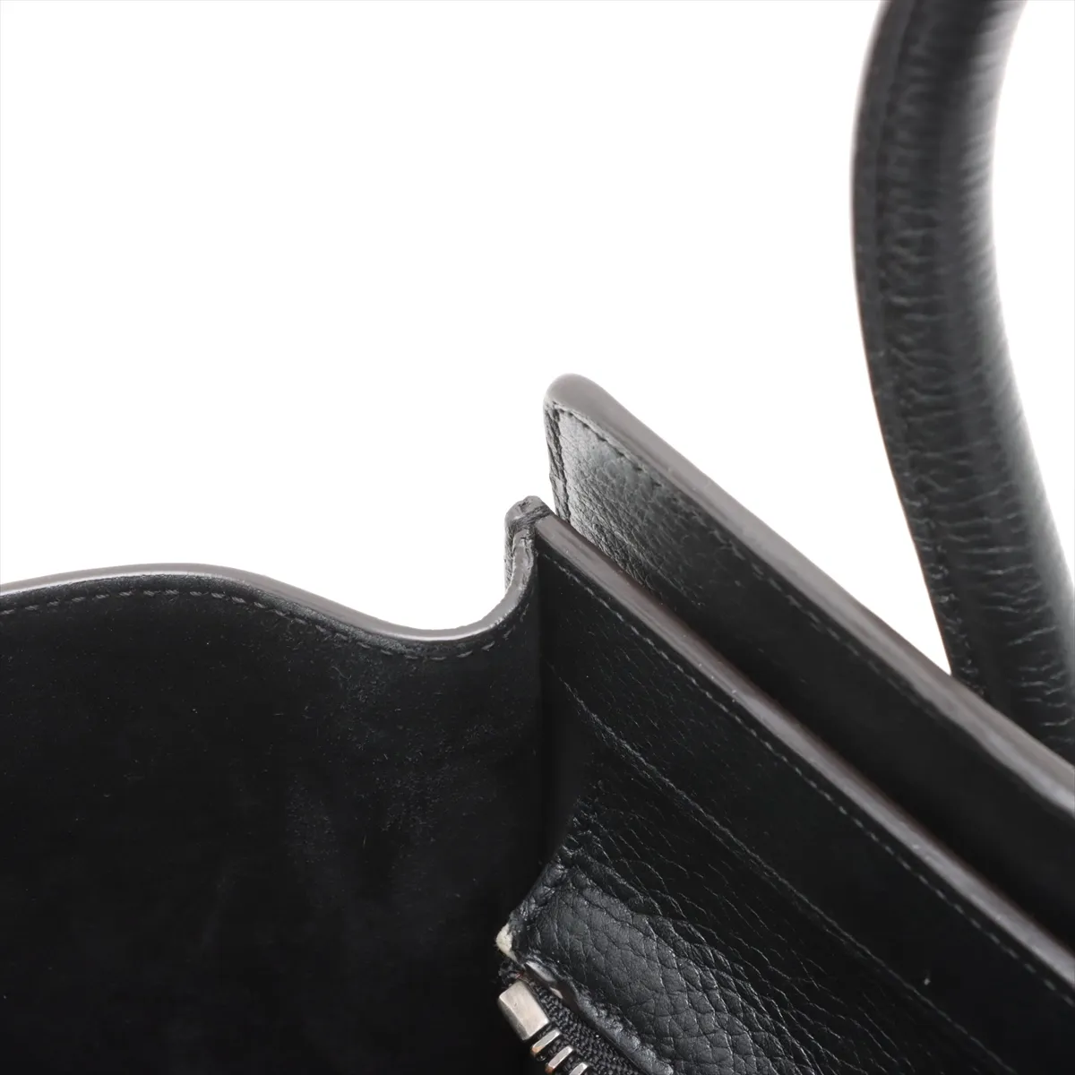 Luggage Micro Shopper Leather Handbag Black — view 11