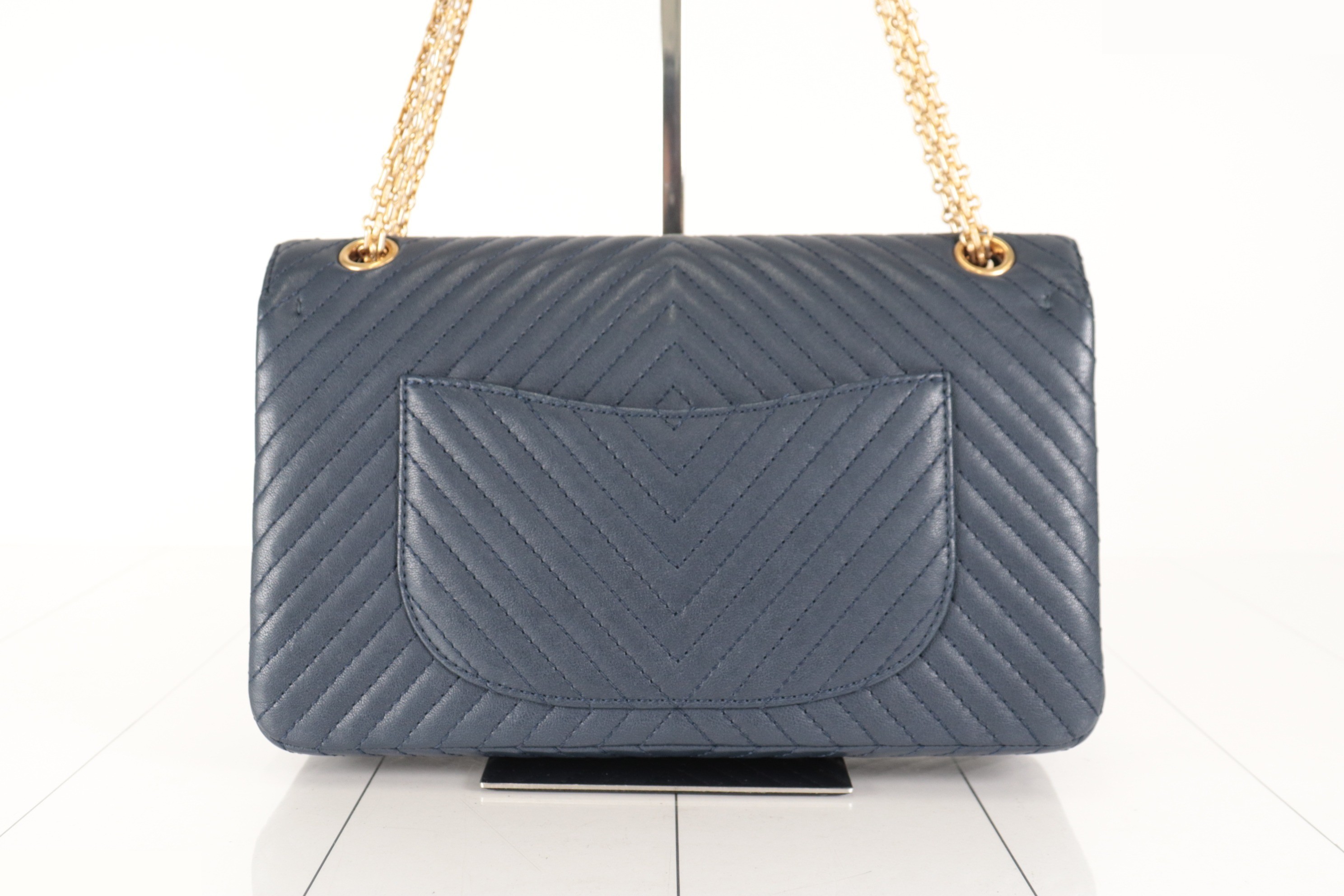 Chevron Double Flap Lambskin Chain Shoulder Bag, Series 23 — view 3