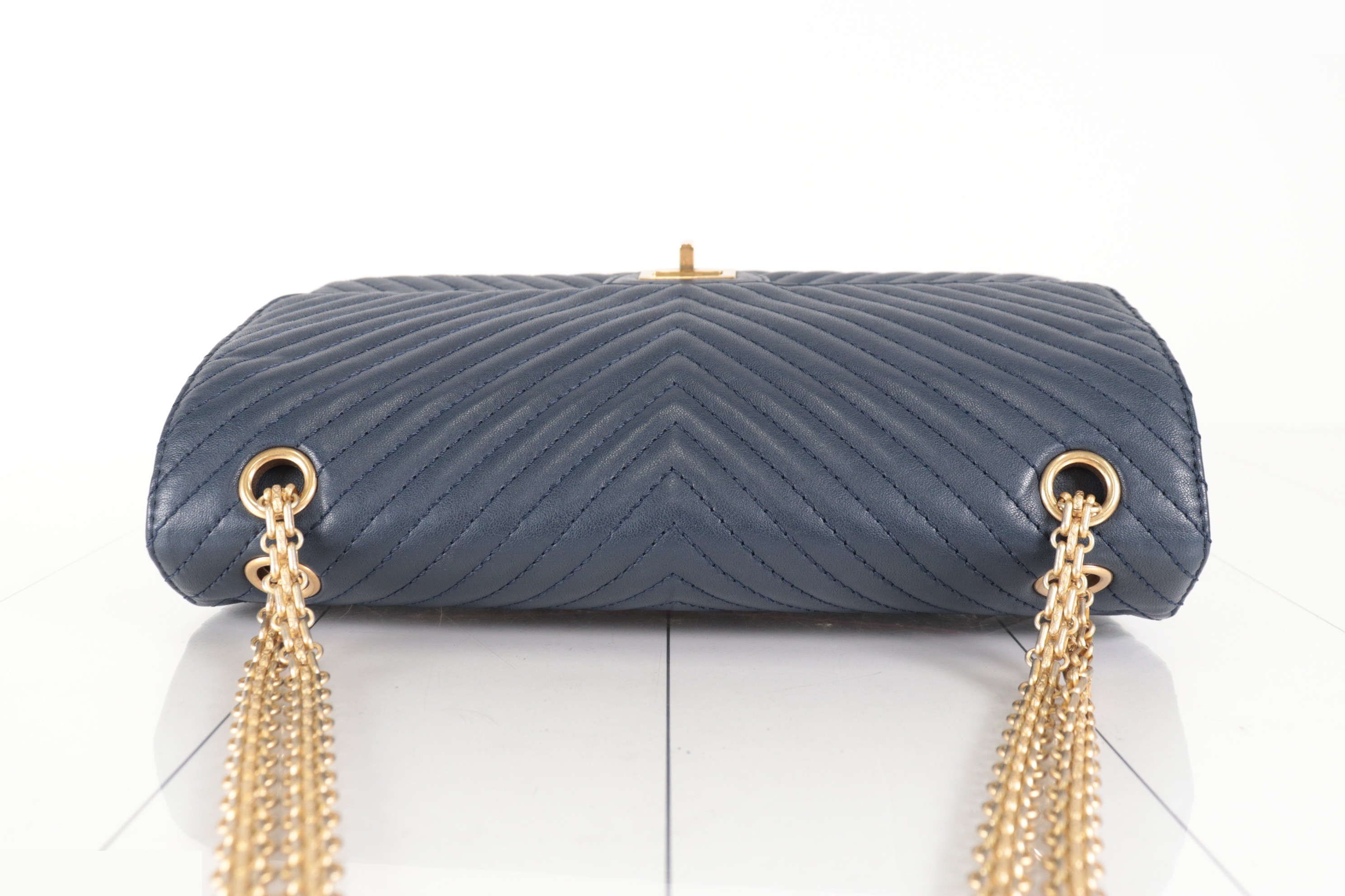 Chevron Double Flap Lambskin Chain Shoulder Bag, Series 23 — view 6